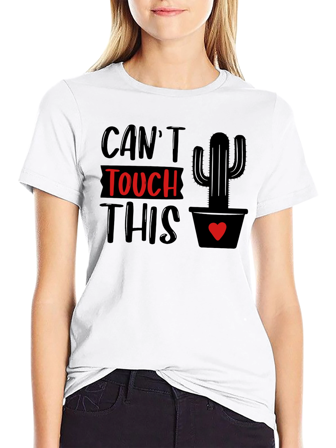Black Can't Touch This Cactus Graphic Tee view 9