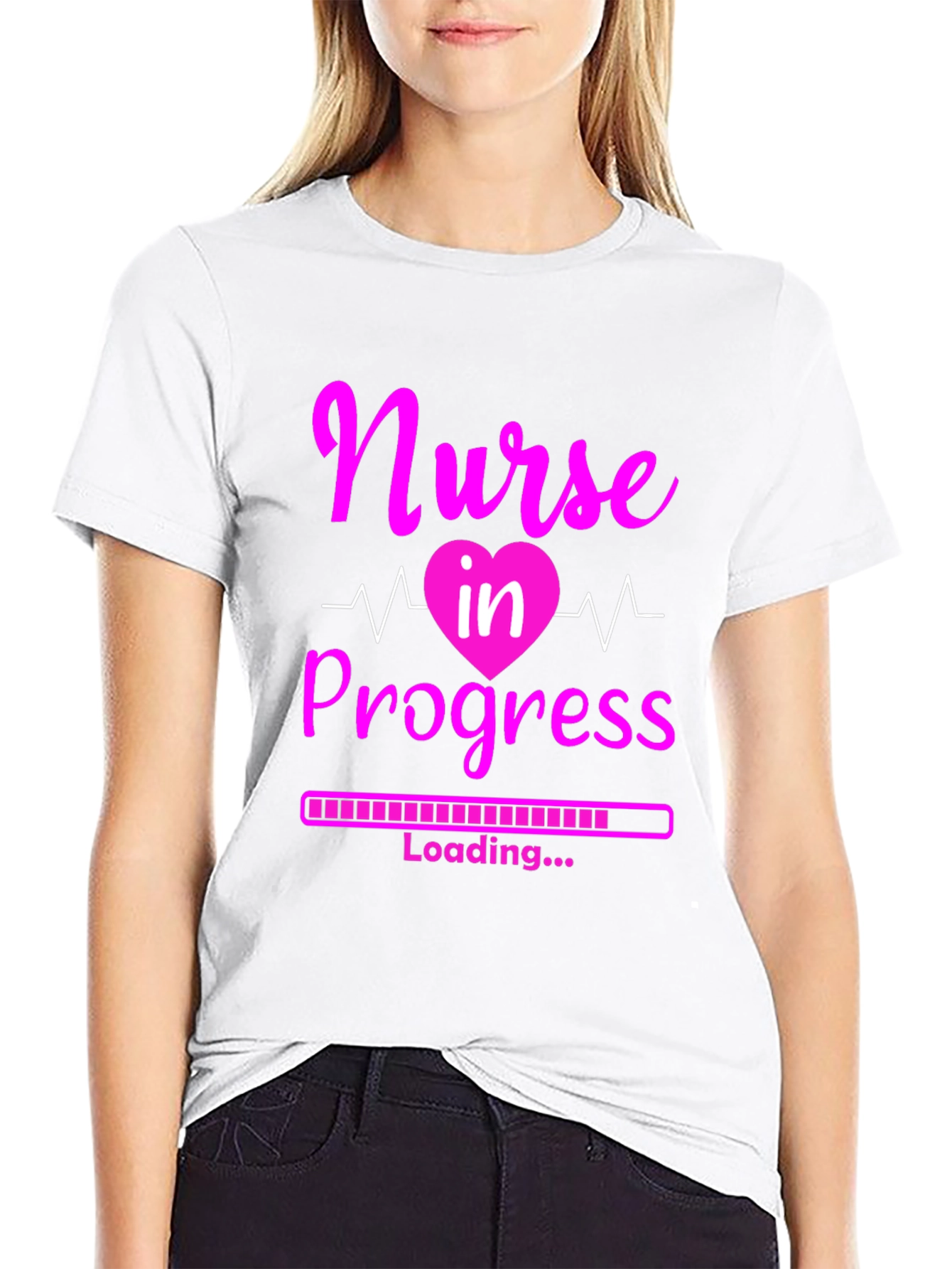 Black Nurse in Progress T-Shirt - Future Healthcare Hero view 9