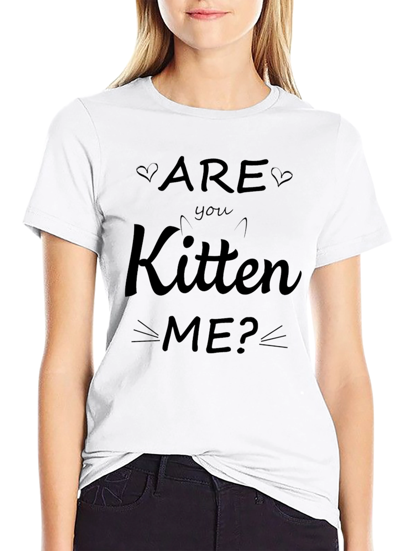Black Are You Kitten Me? Graphic Tee - Soft Cotton Blend view 9