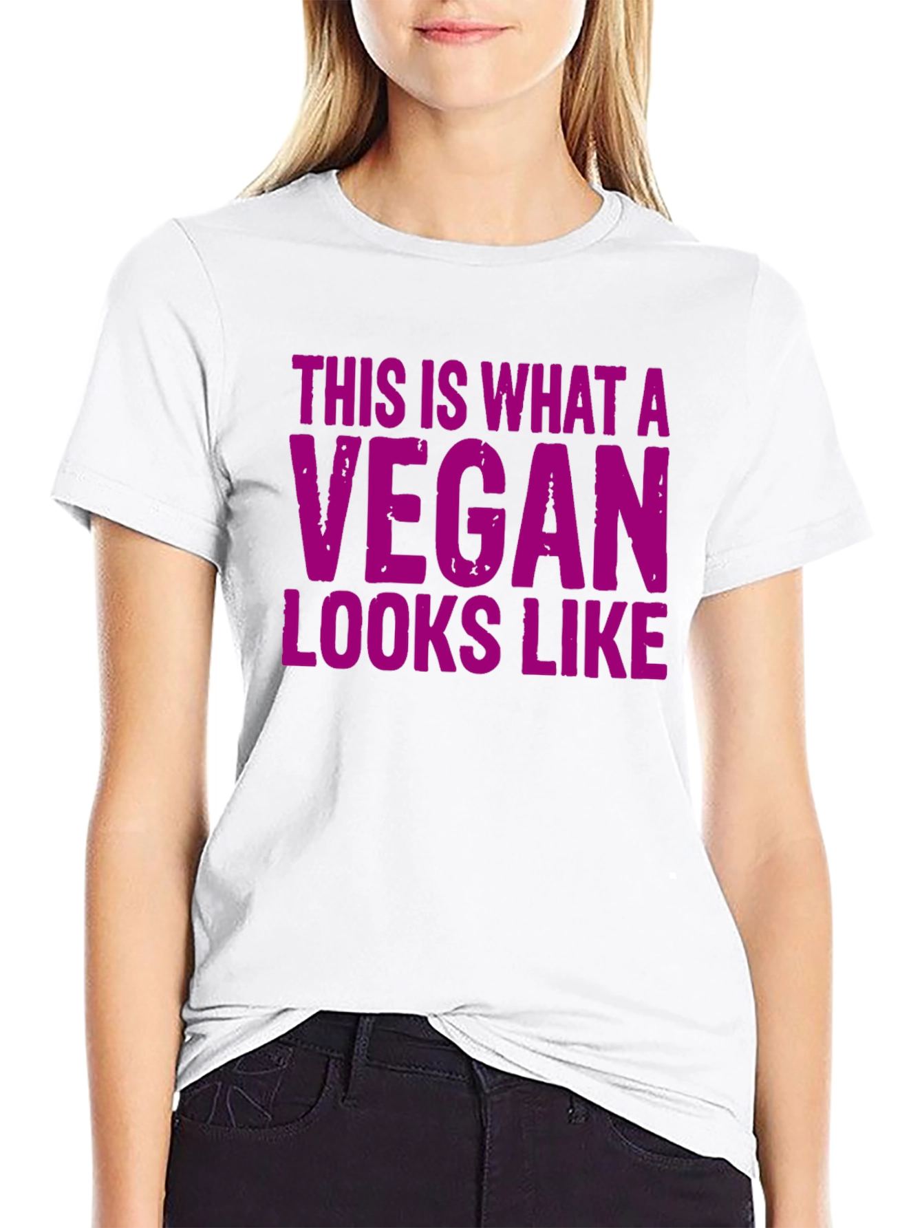 Black Vegan Statement T-Shirt - This is What a Vegan Looks Like view 9