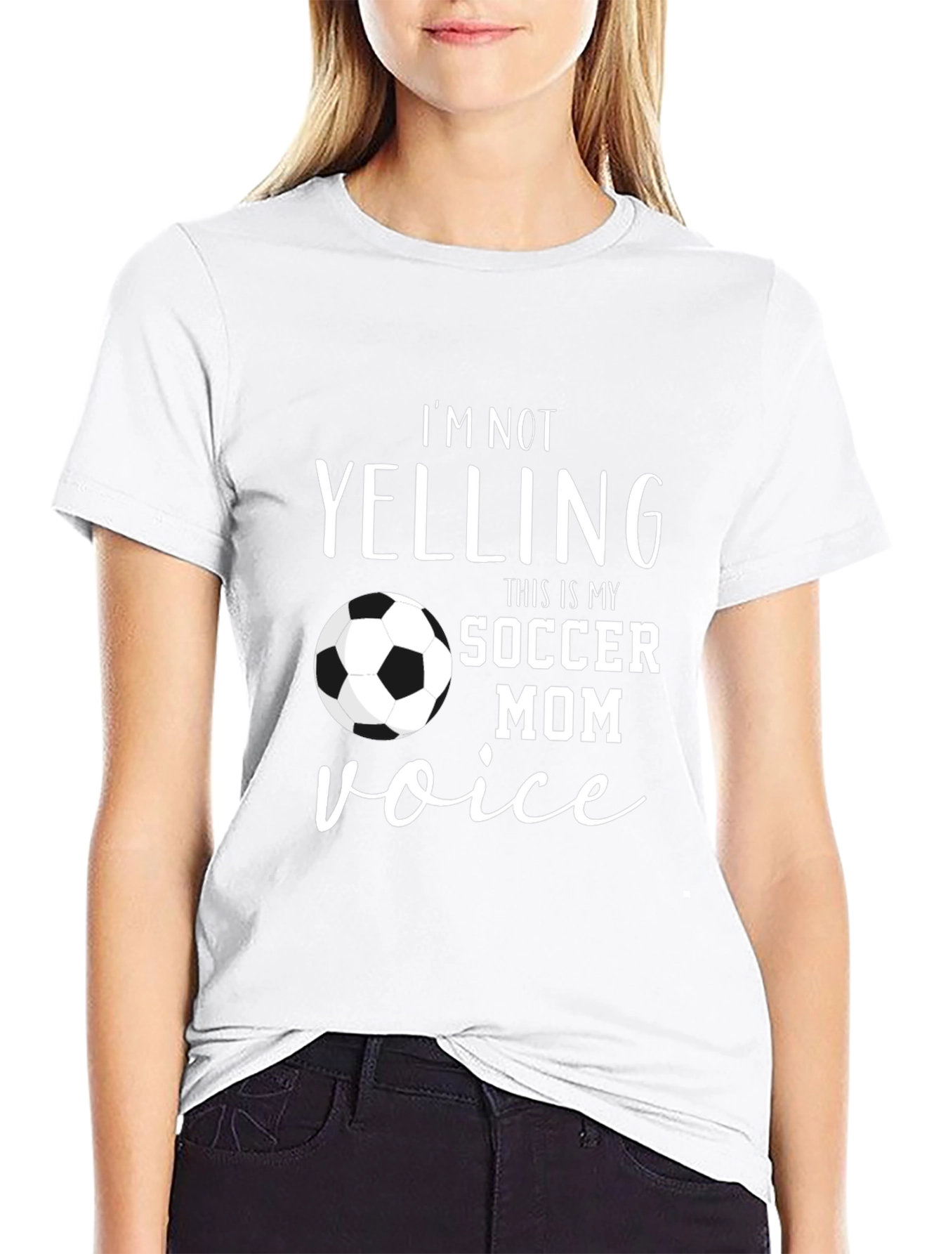 Black Soccer Mom Voice T-Shirt - Funny Novelty Tee view 9