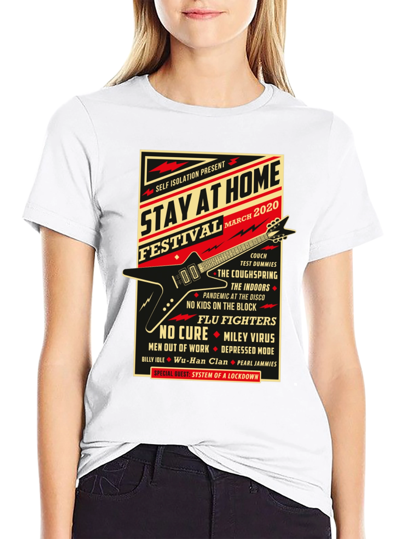 Black Stay At Home Festival 2020 Black Graphic T-Shirt view 9