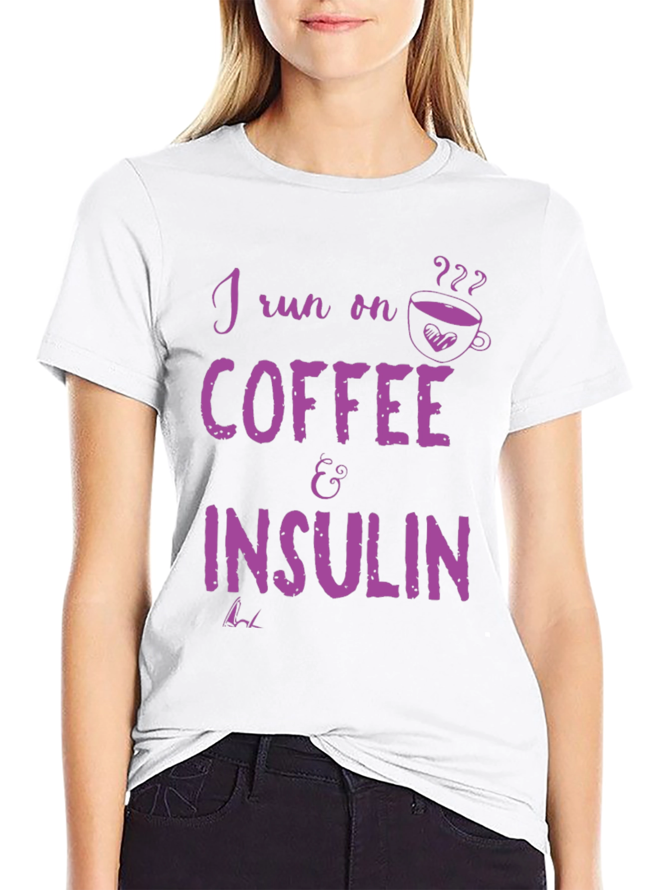 Black Coffee and Insulin T-Shirt - Funny Diabetes Tee view 9