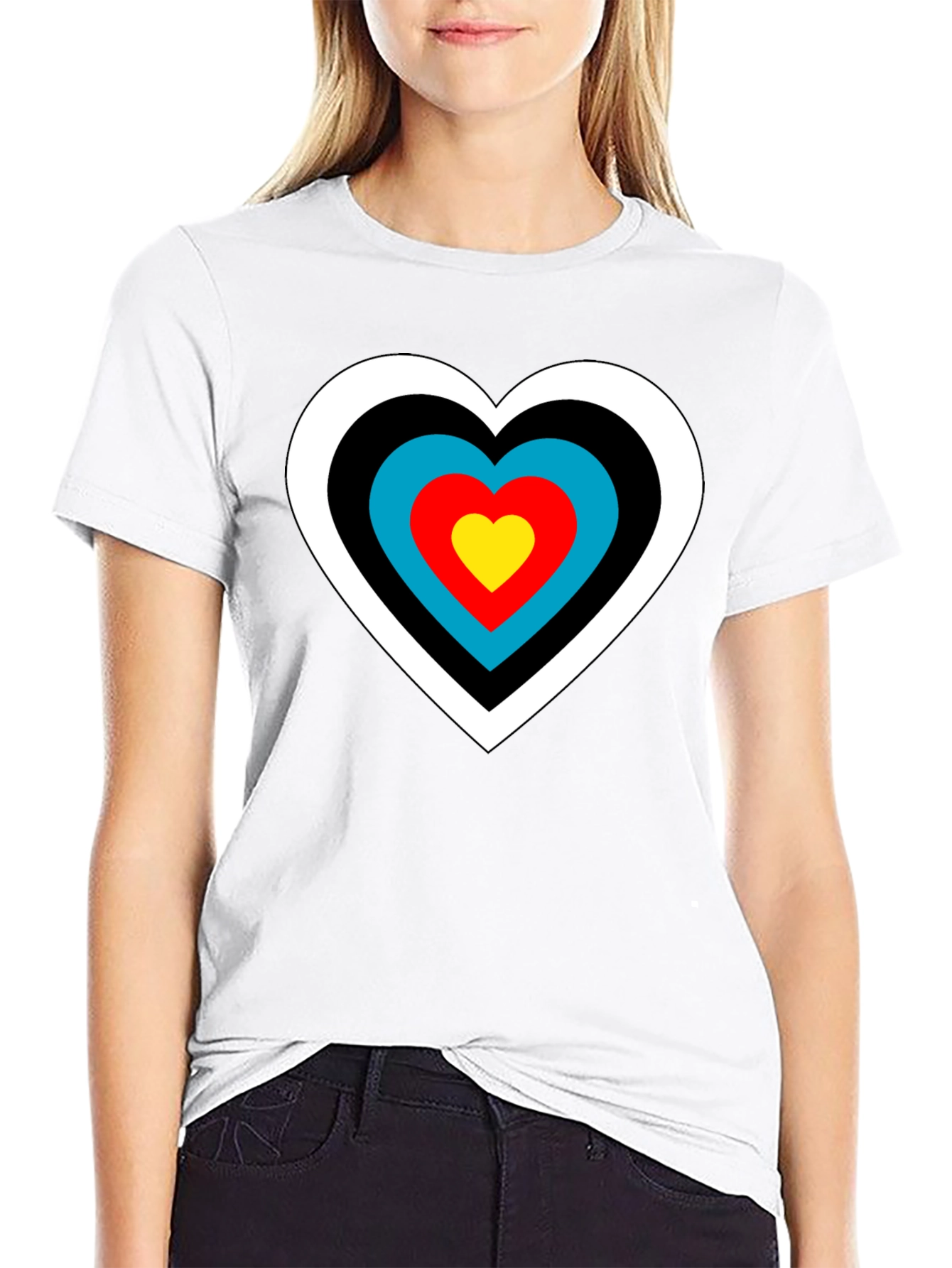 Black Heart Target T-Shirt - Archery Love Tee view 9