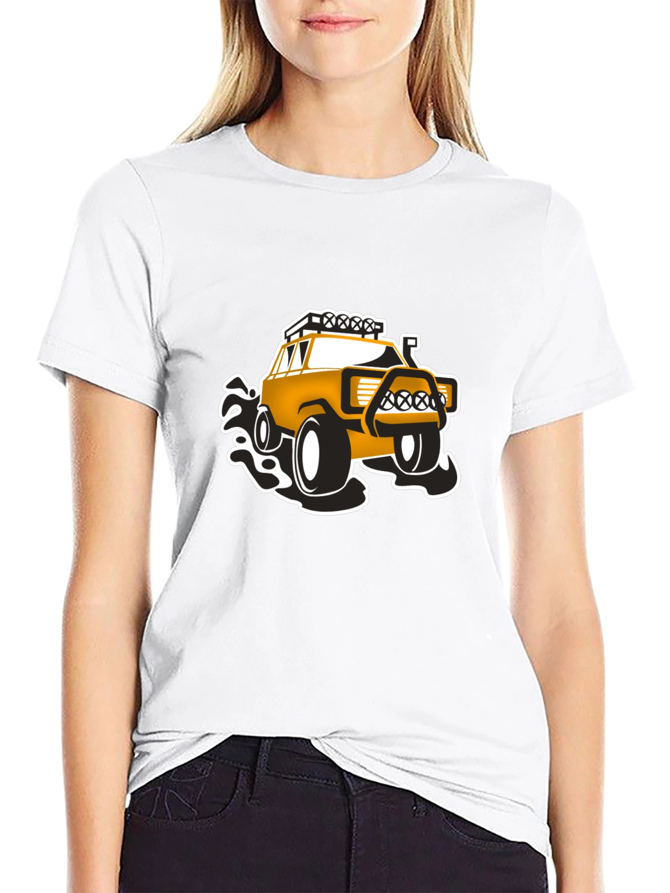Black Off-Road Adventure T-Shirt - Black, Bold Design view 9