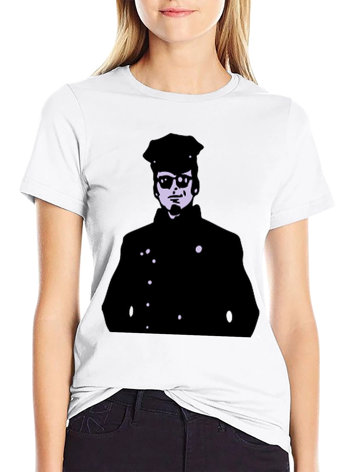 Black Cool Silhouette Graphic Black T-Shirt view 9