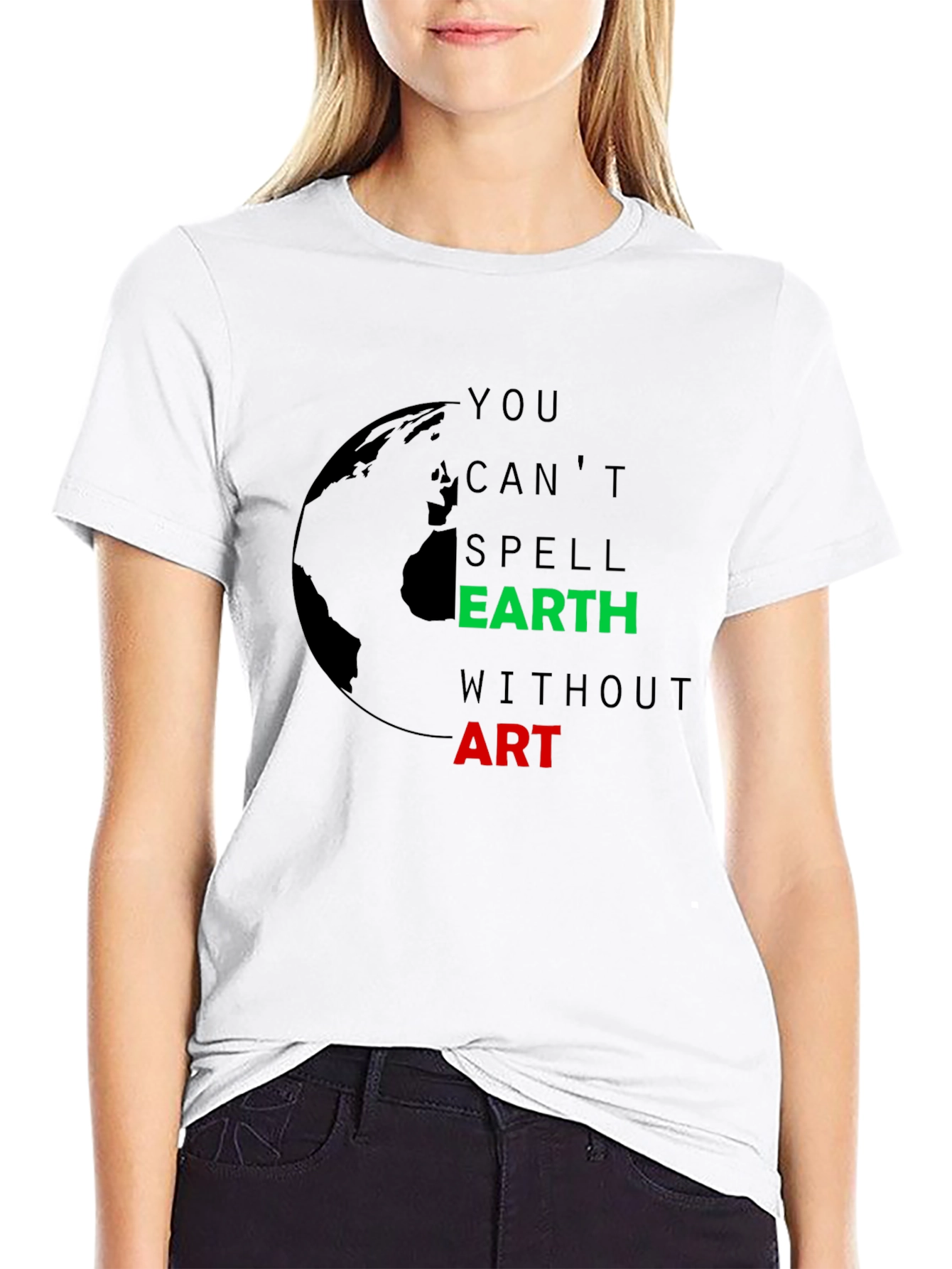 Black Earth Art T-Shirt - Black Graphic Tee for Nature Lovers view 9