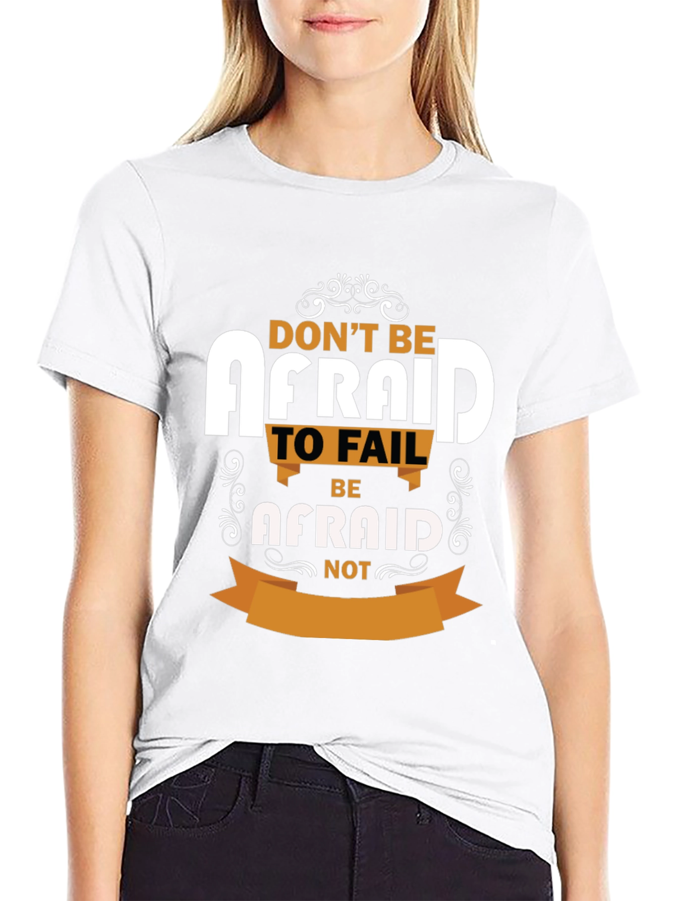 Black Inspirational T-Shirt - Don't Be Afraid view 9