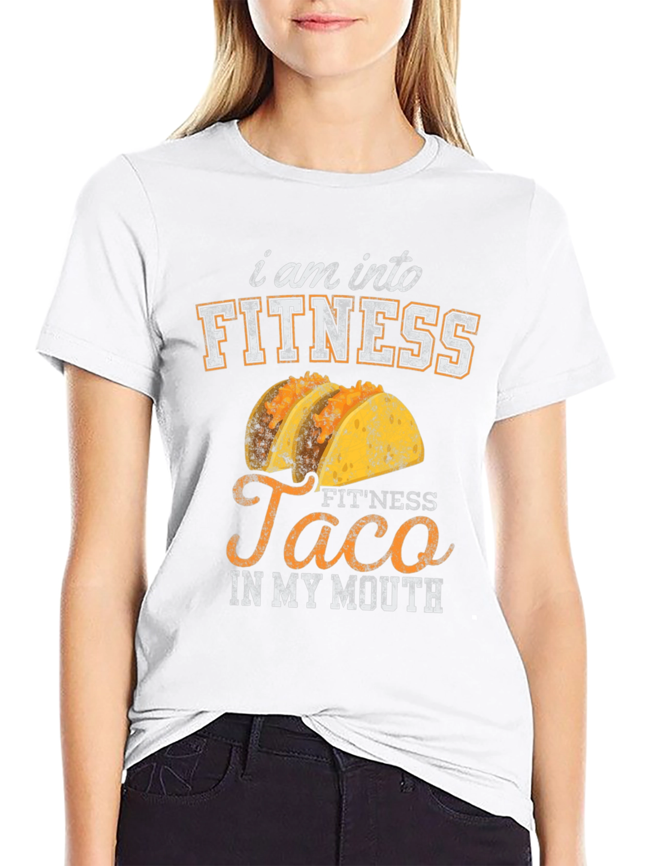 Black Fitness Taco Graphic T-Shirt view 9