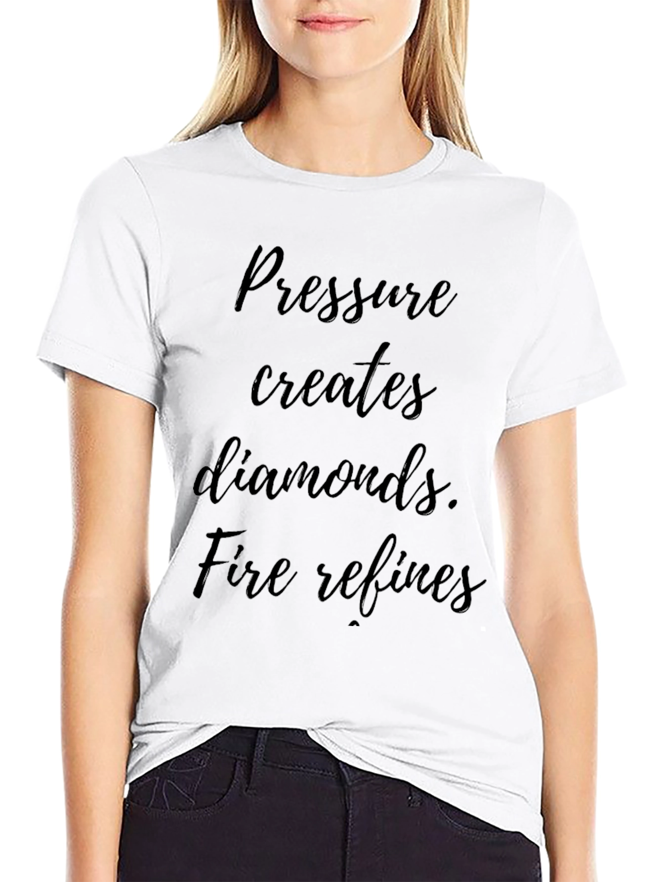 Black Pressure Creates Diamonds T-Shirt - Motivation & Inspiration  view 9