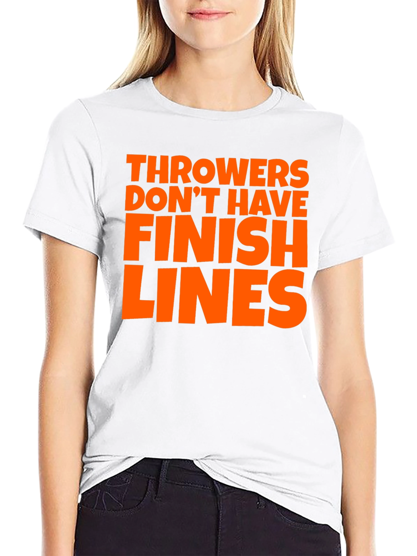 Black Throwers Don't Have Finish Lines T-Shirt view 9