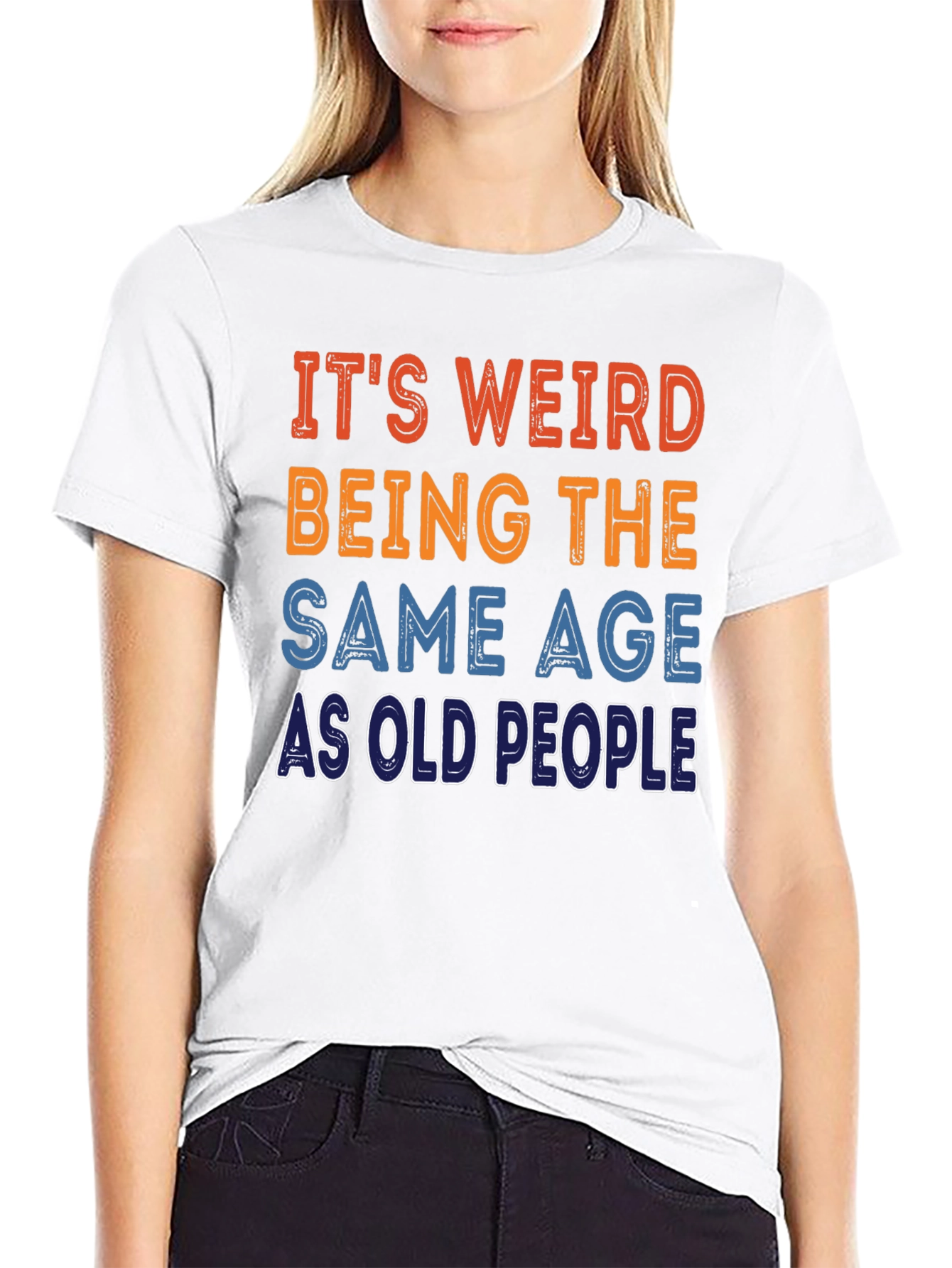Black Funny Old People T-Shirt view 9