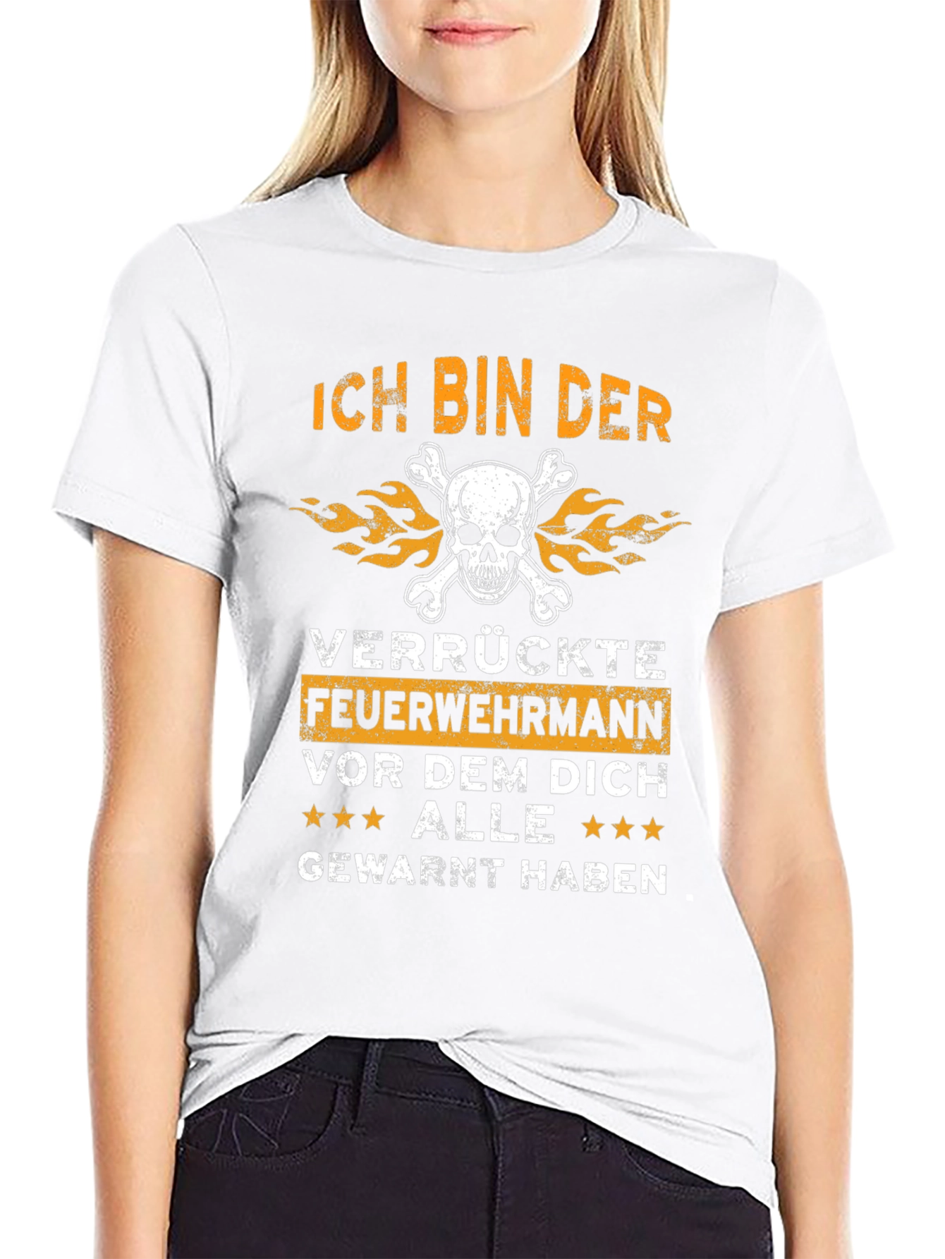 Black Ich Bin Der Verrückte Feuerwehrmann T-Shirt view 9