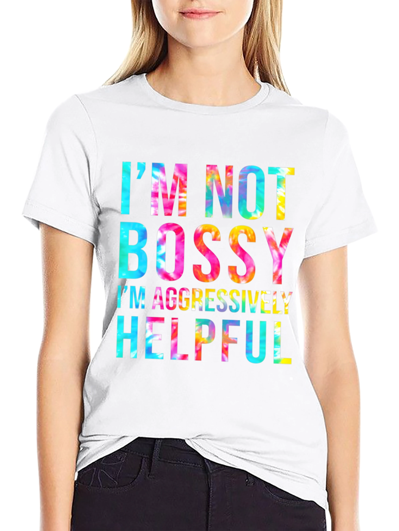 Black I'm Not Bossy T-Shirt view 9