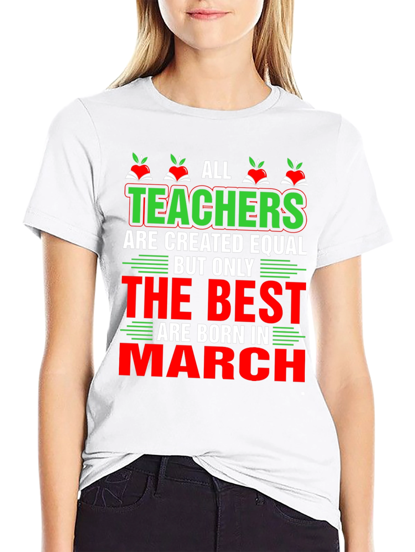 Black All Teachers are Created Equal T-Shirt view 9
