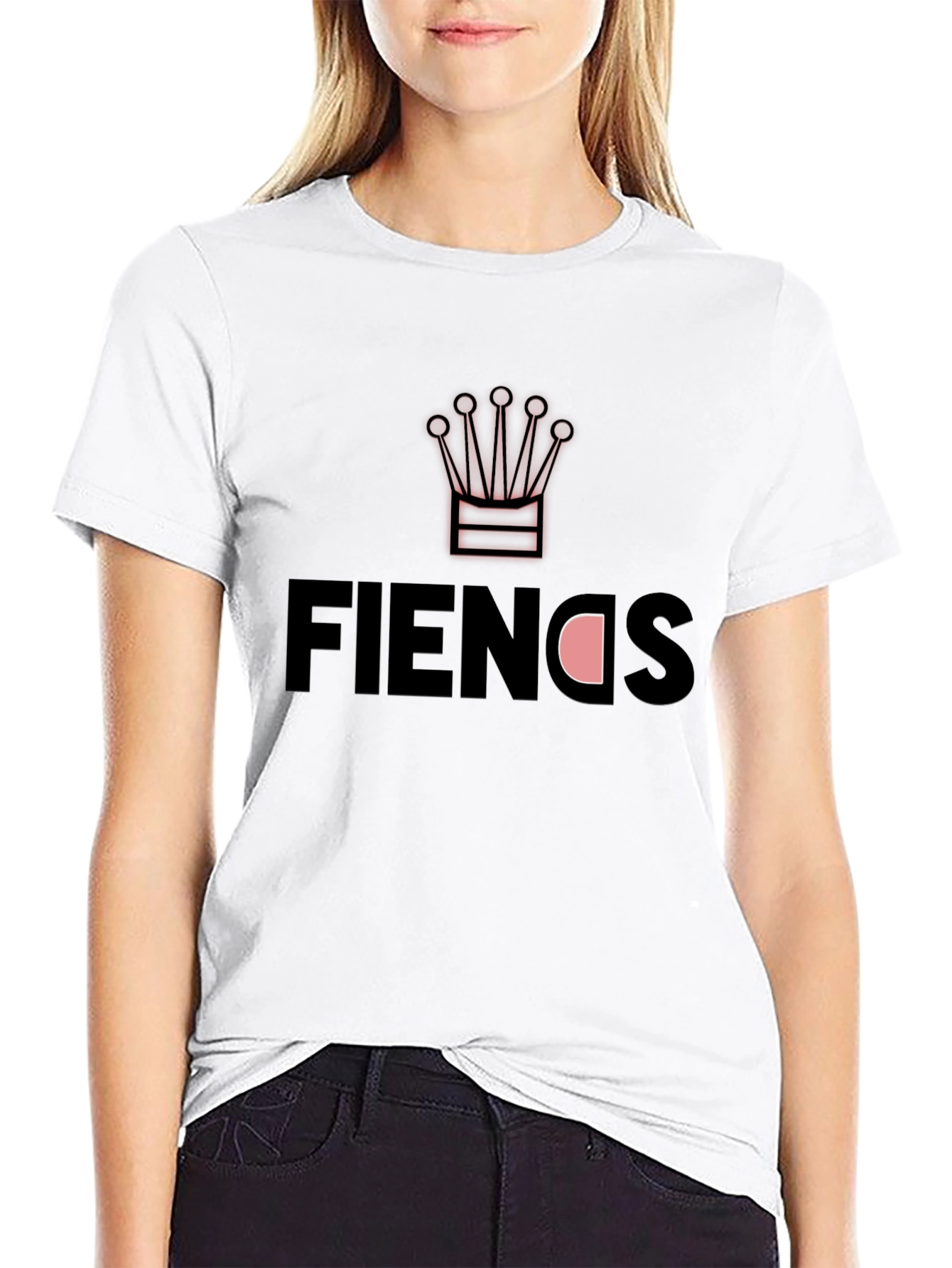 Black Fiends Graphic T-Shirt, Crown Logo view 9