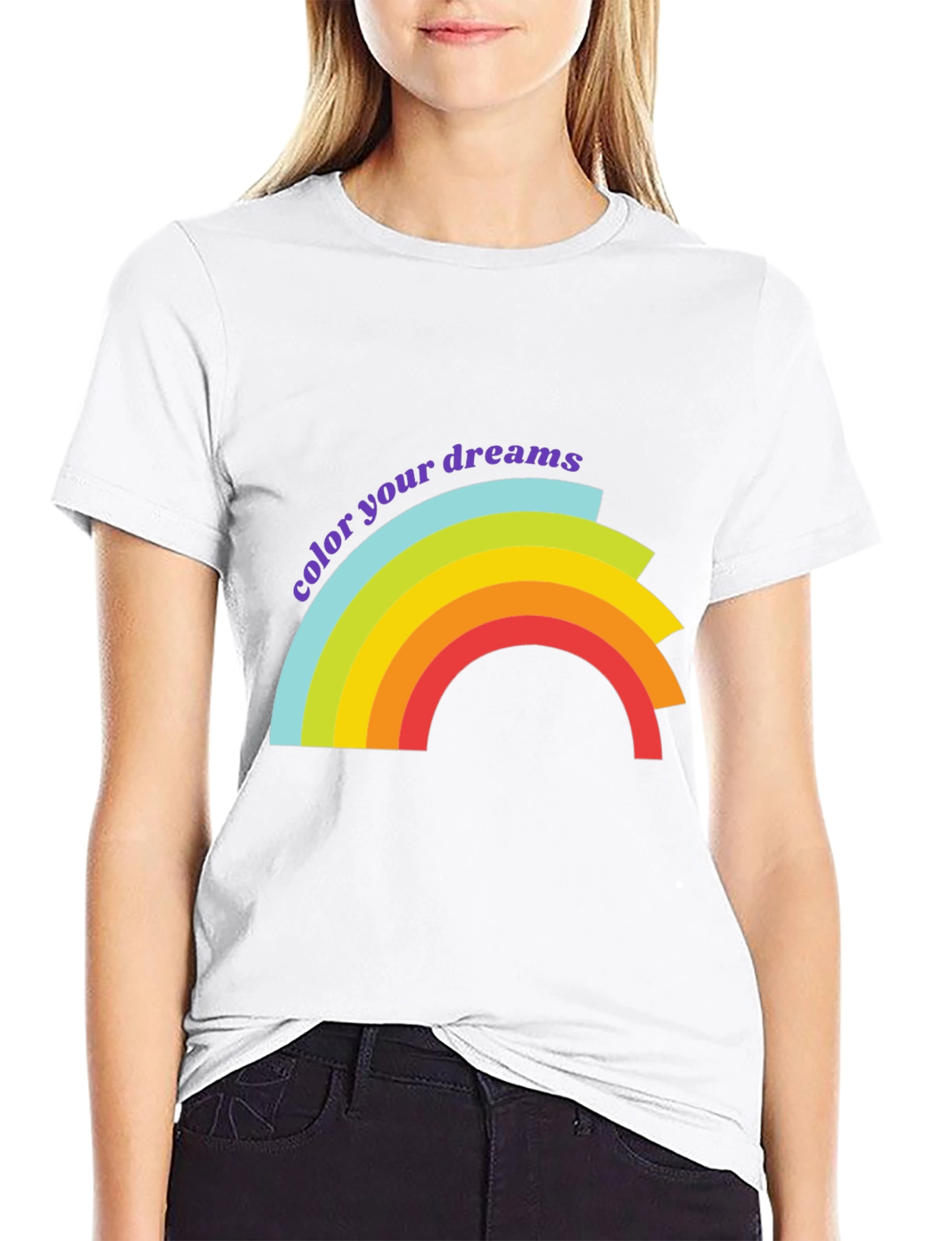 Black Color Your Dreams Graphic T-Shirt - Soft Cotton Blend view 9
