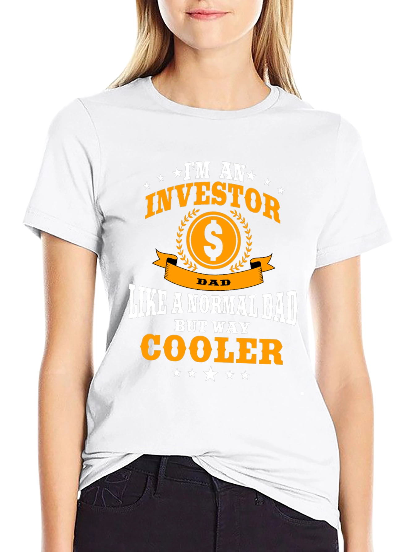 Black Investor Dad T-Shirt - Cool Father's Day Tee view 9