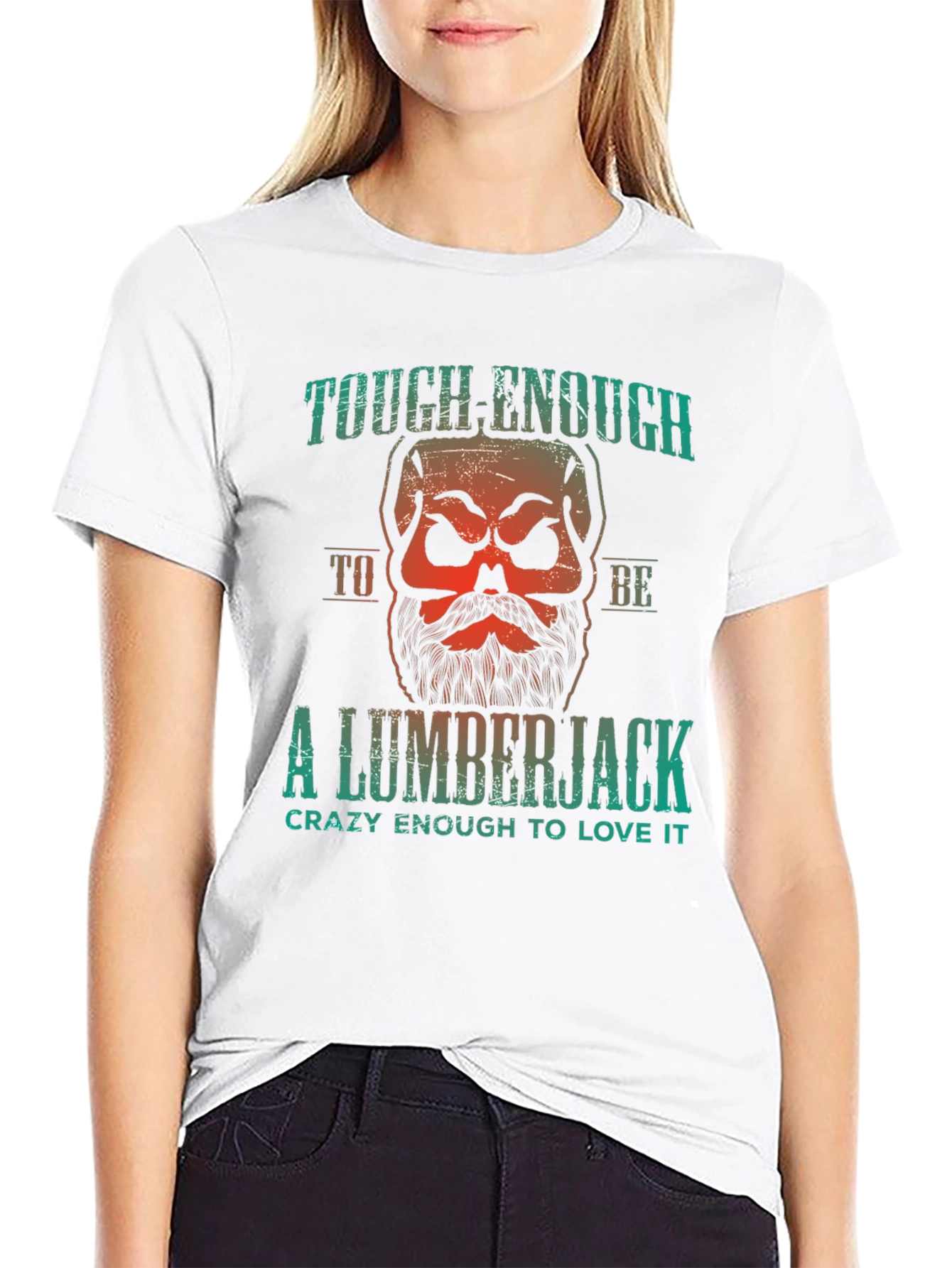 Black Tough Enough Lumberjack Graphic Tee view 9