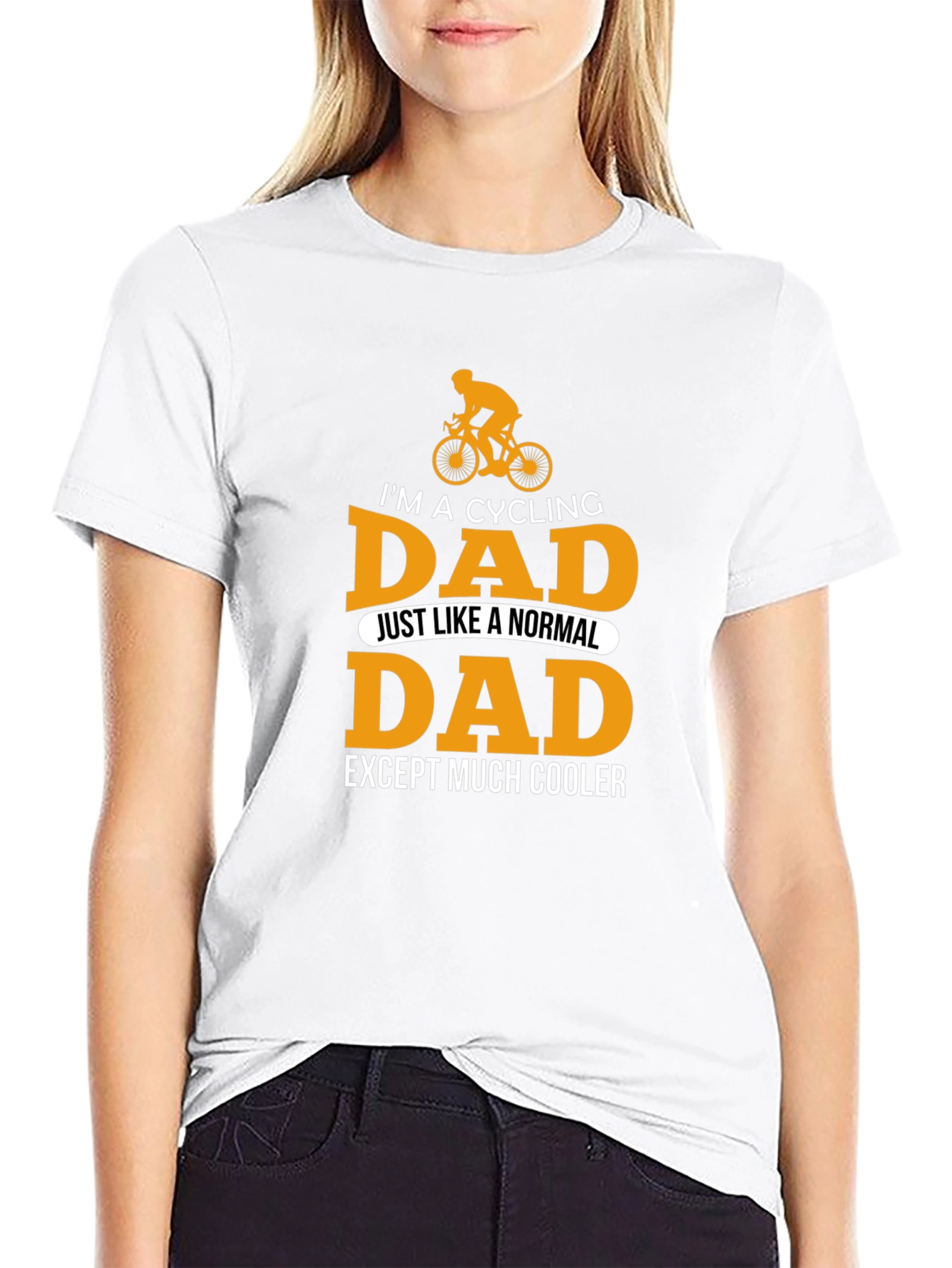 Black Cycling Dad T-Shirt - Cool Father's Day Gift view 9