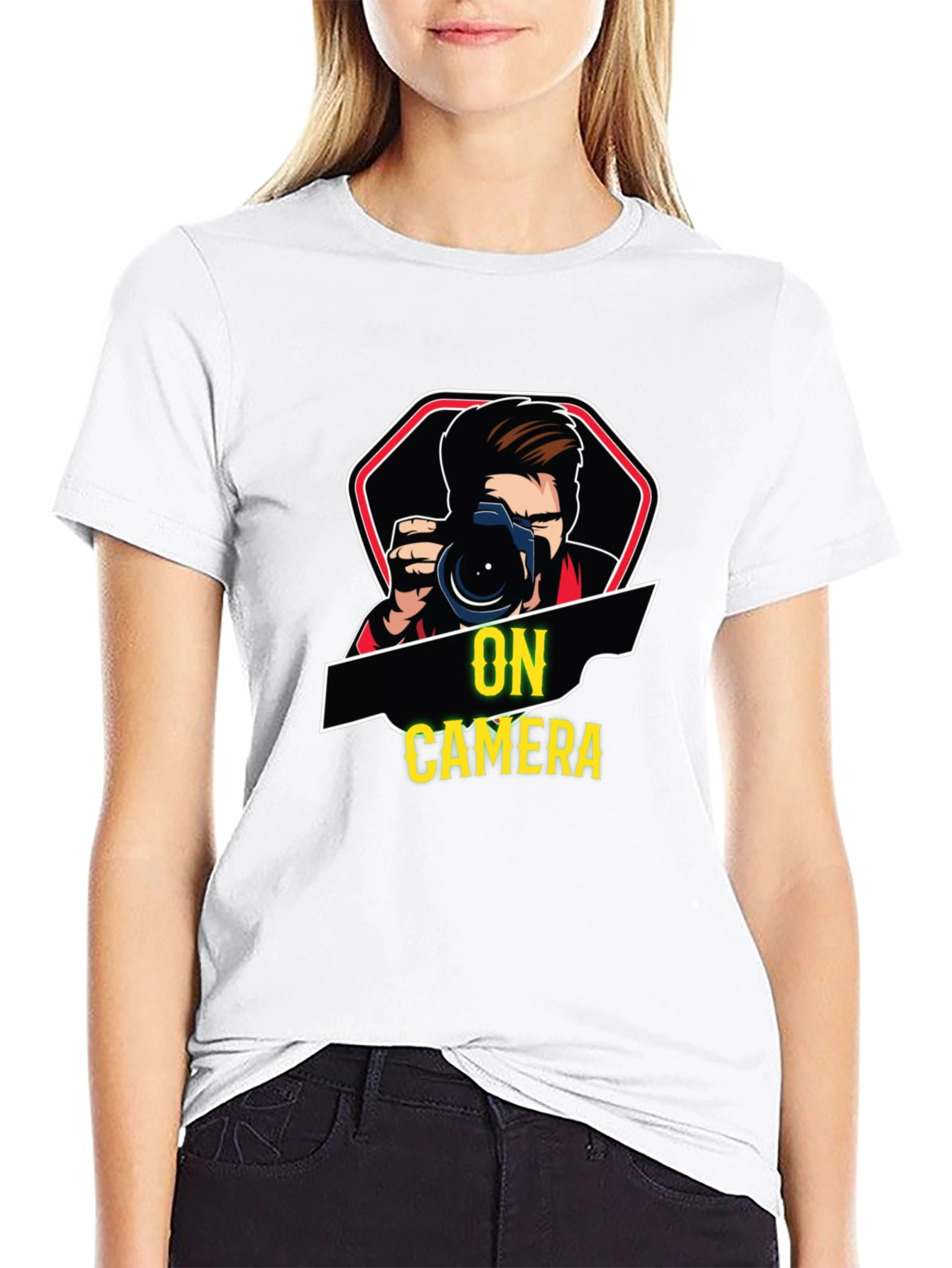 Black On Camera Black T-Shirt view 9