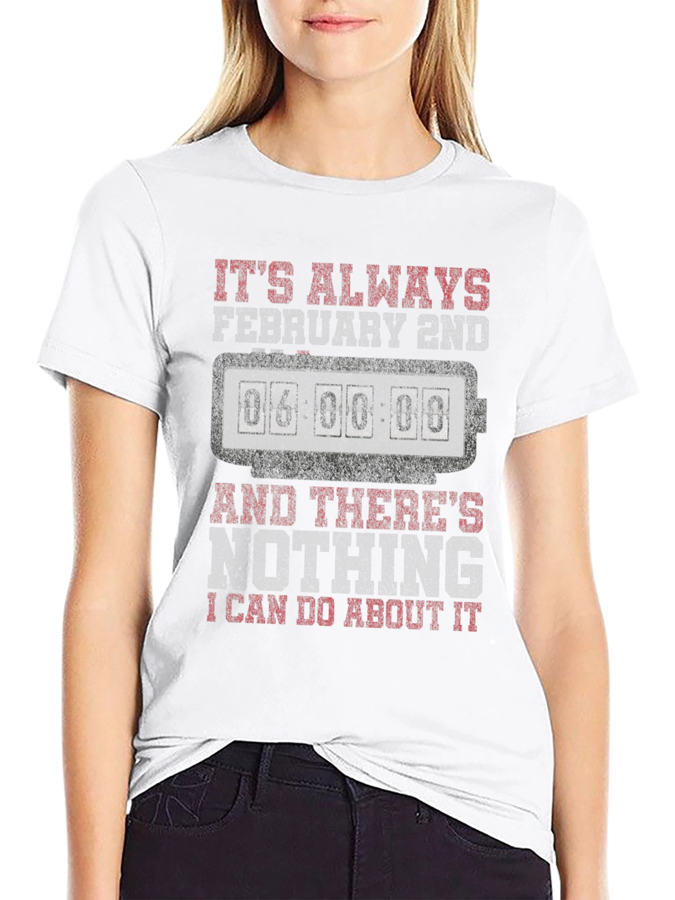 Black It's Always February 2nd T-Shirt view 9