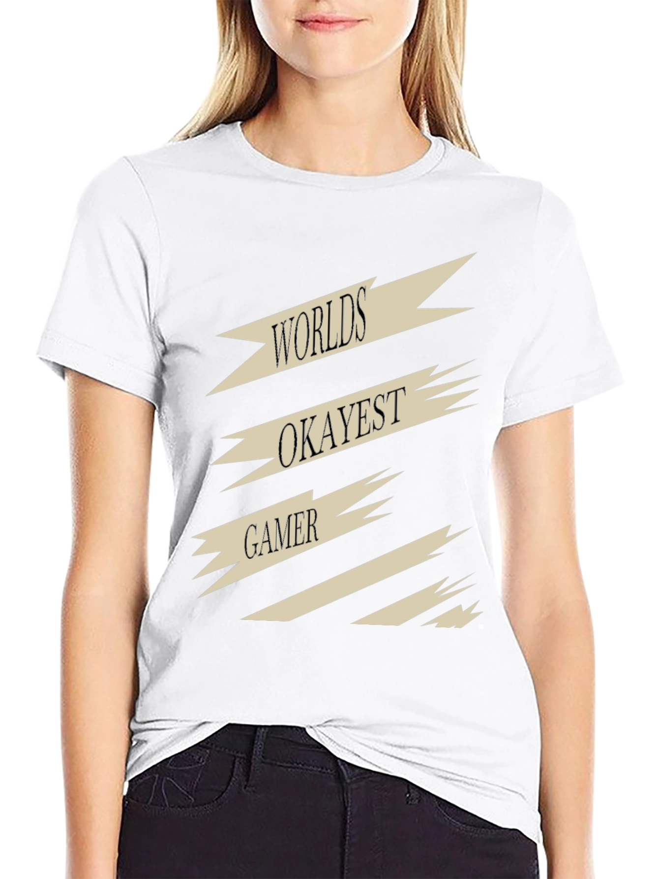 Black World's Okayest Gamer Black T-Shirt view 9