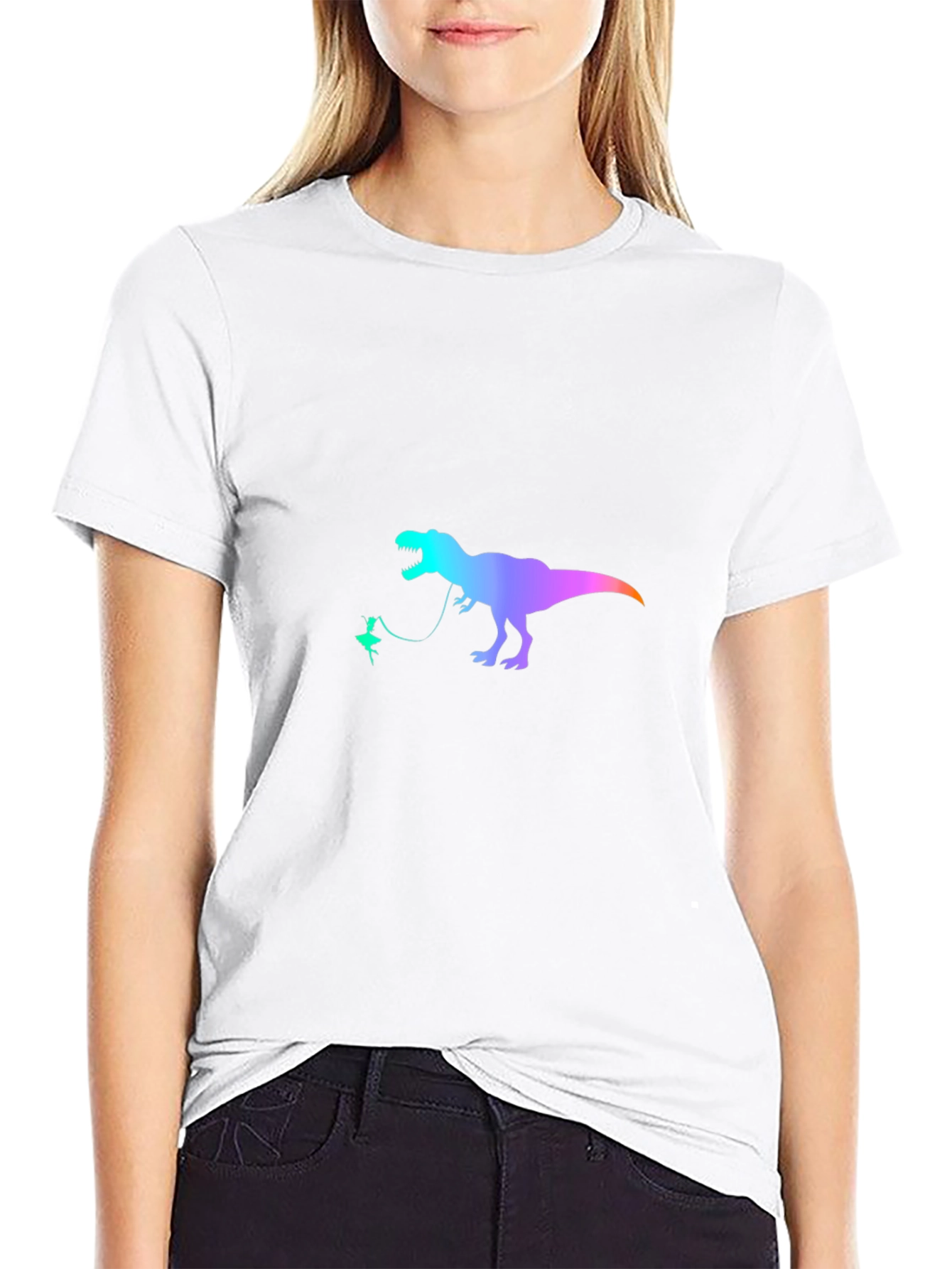 Black Dino Dancer Tee - Fun & Quirky T-Shirt view 9