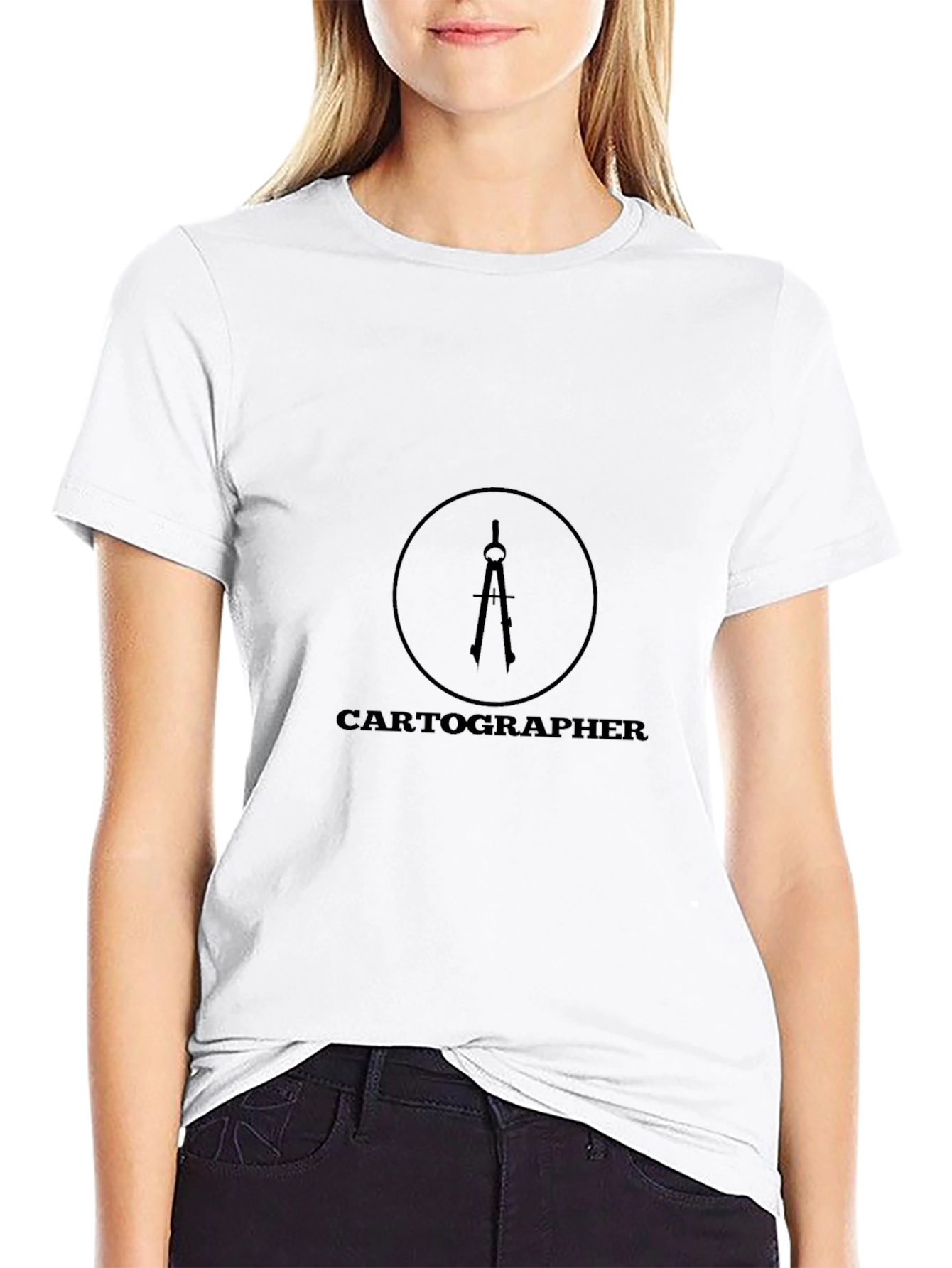 Black Cartographer T-Shirt - Classic Design view 9