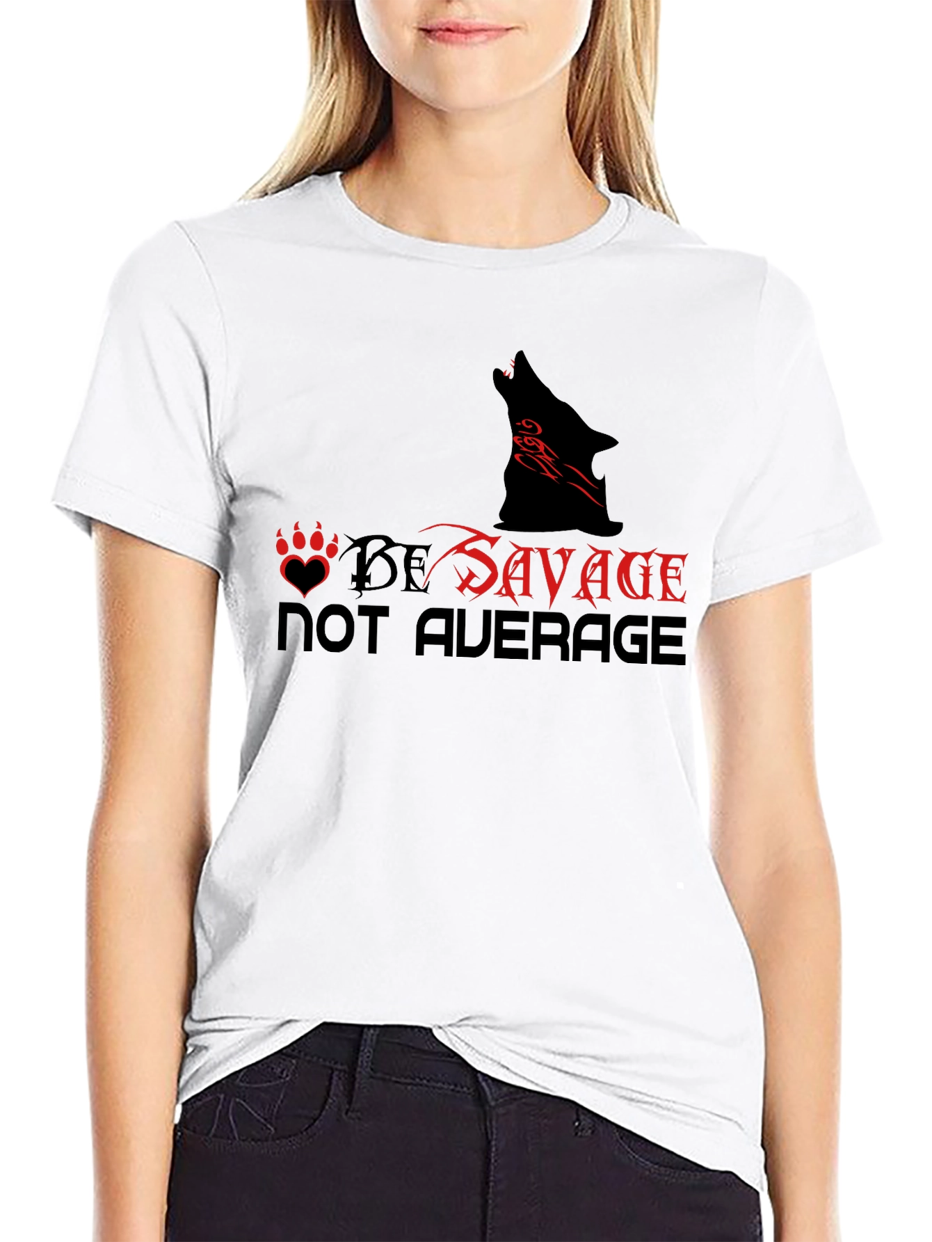 Be Savage Graphic Tee - Wolf Design - 9