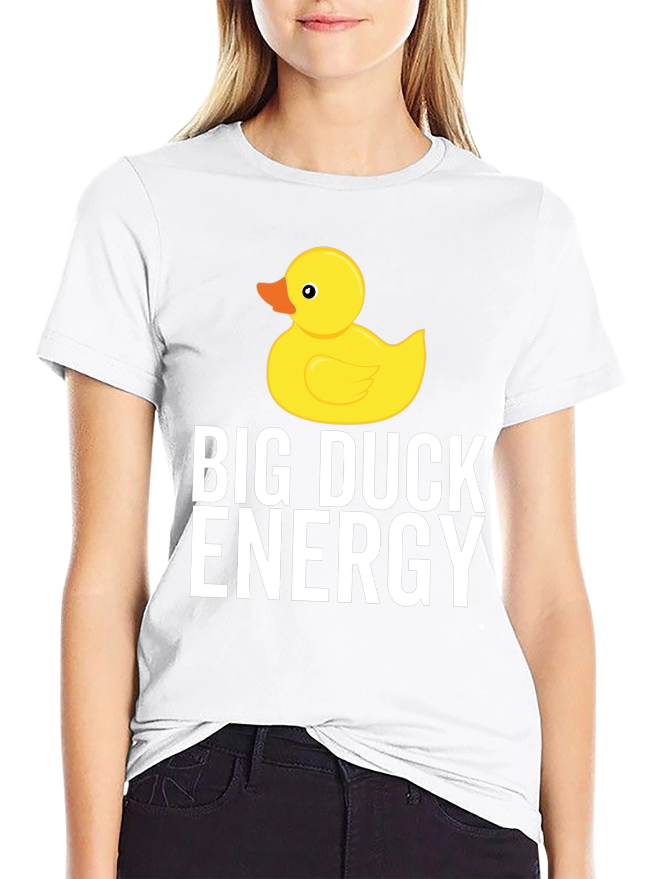 Black Big Duck Energy T-Shirt - Funny & Stylish Tee view 9