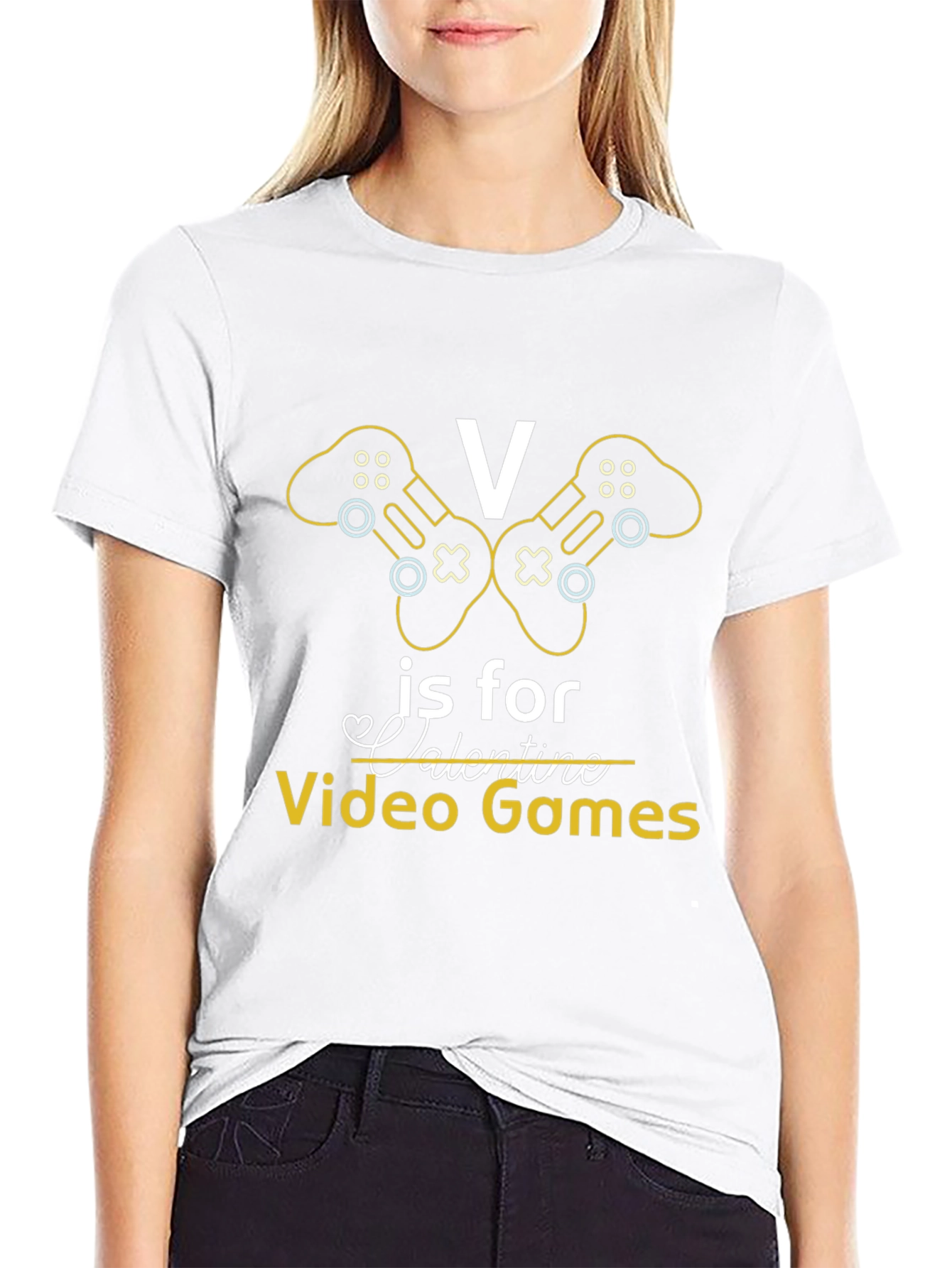 Black Gamer Valentine's Day T-Shirt view 9