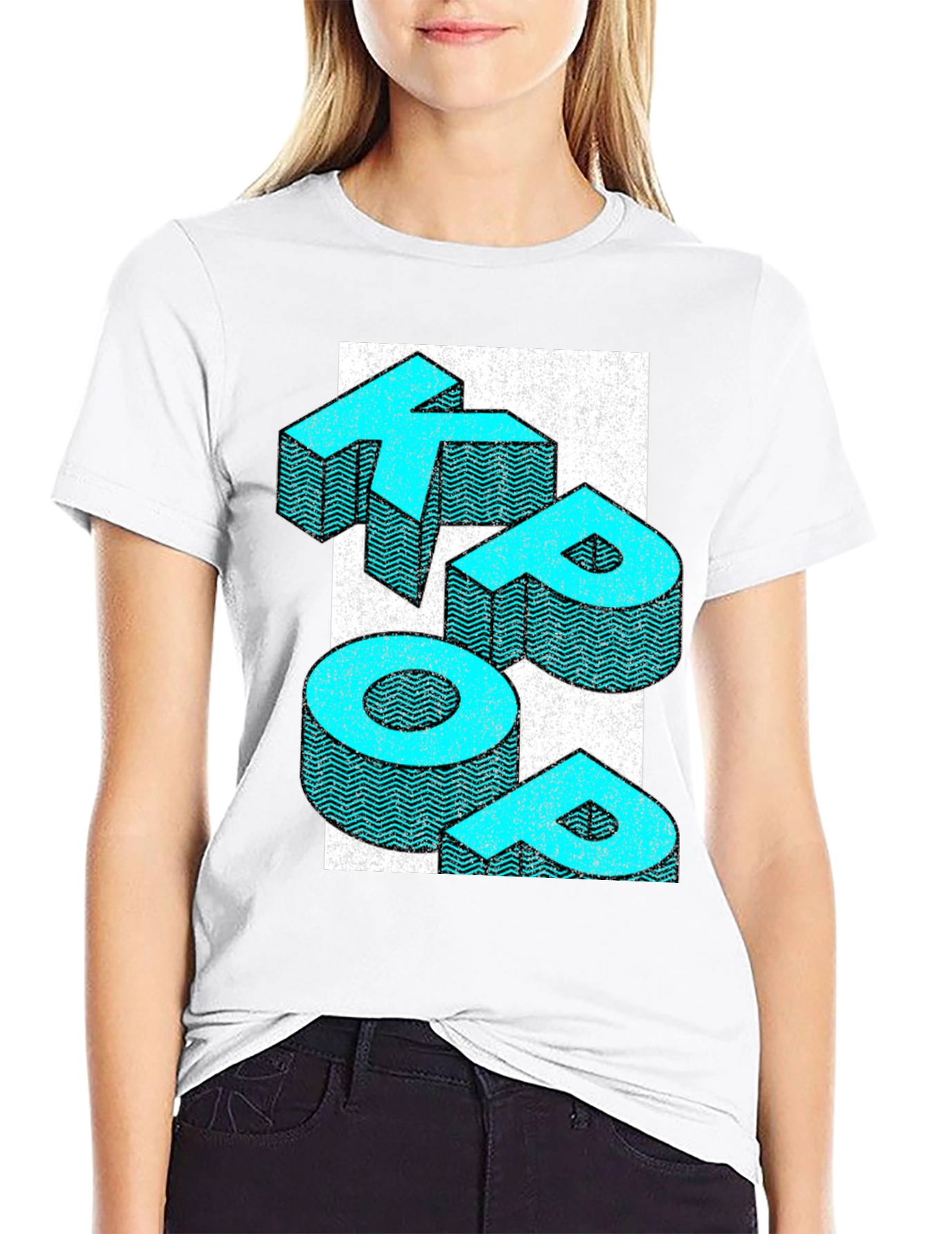 Black Retro KEEP POP T-Shirt - Graphic Print Tee view 9