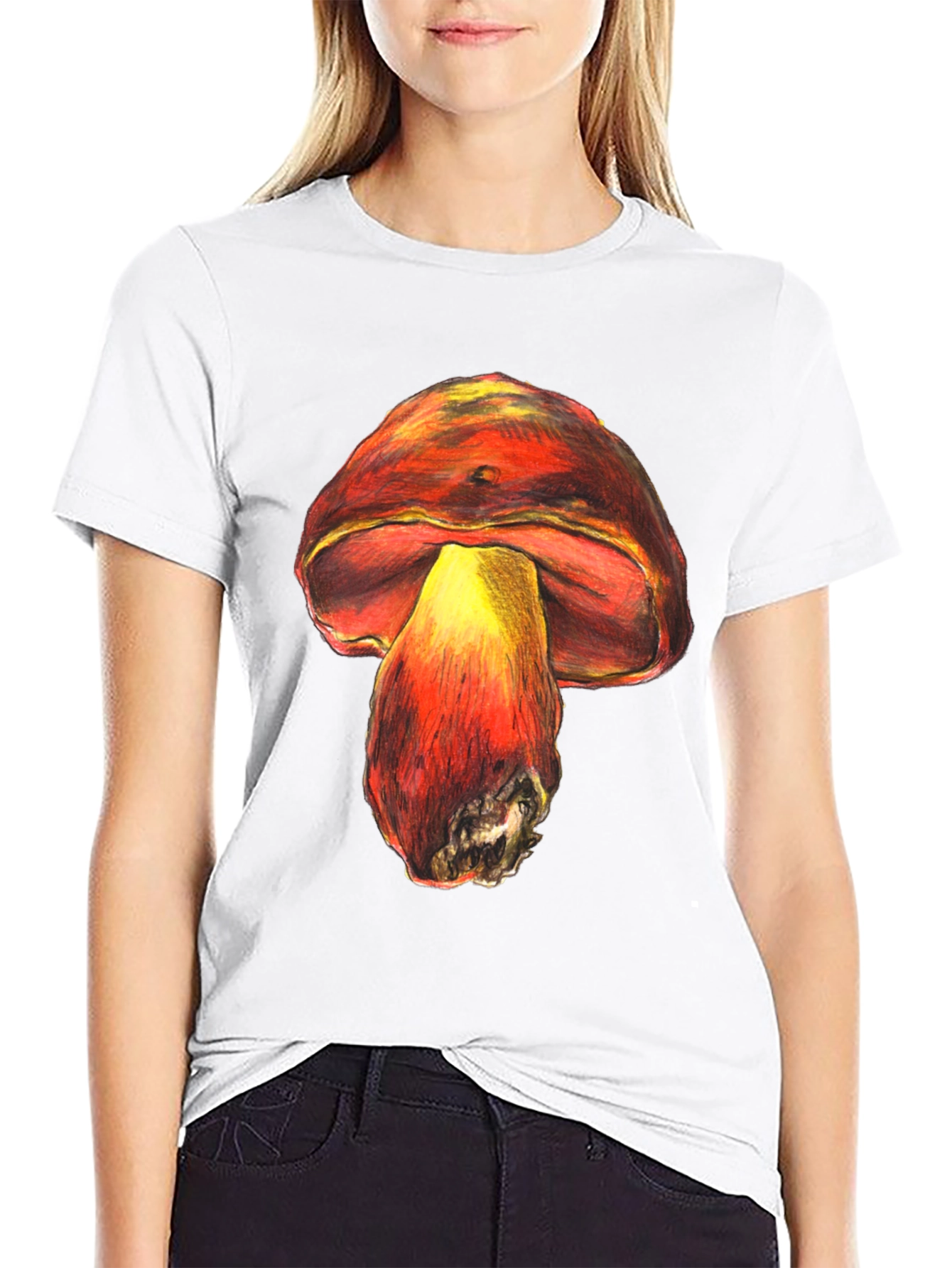 Black Mushroom Graphic Tee - Unique Unisex Design view 9