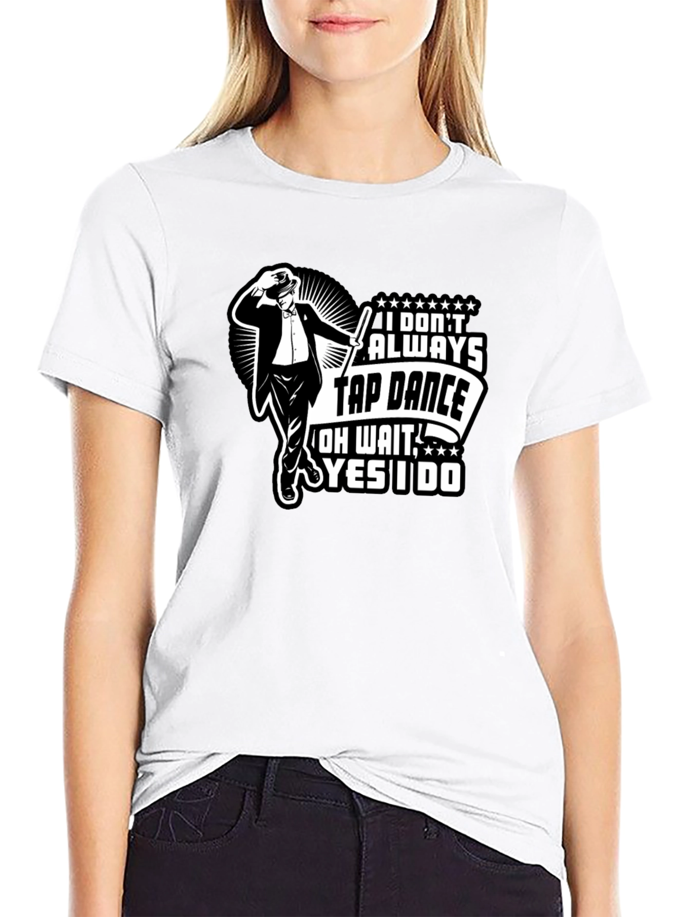 Black Tap Dance T-Shirt: Always Tap Dance view 9