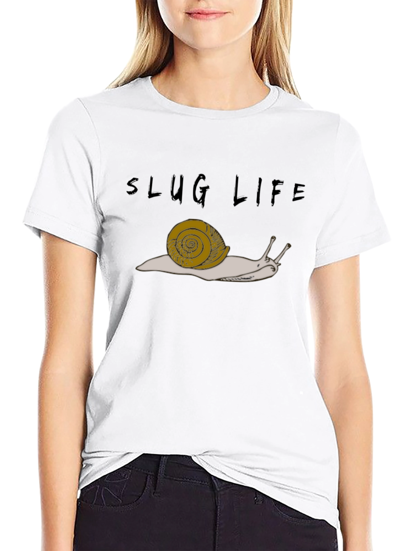 Black Slug Life Graphic Tee - Black Casual T-Shirt view 9