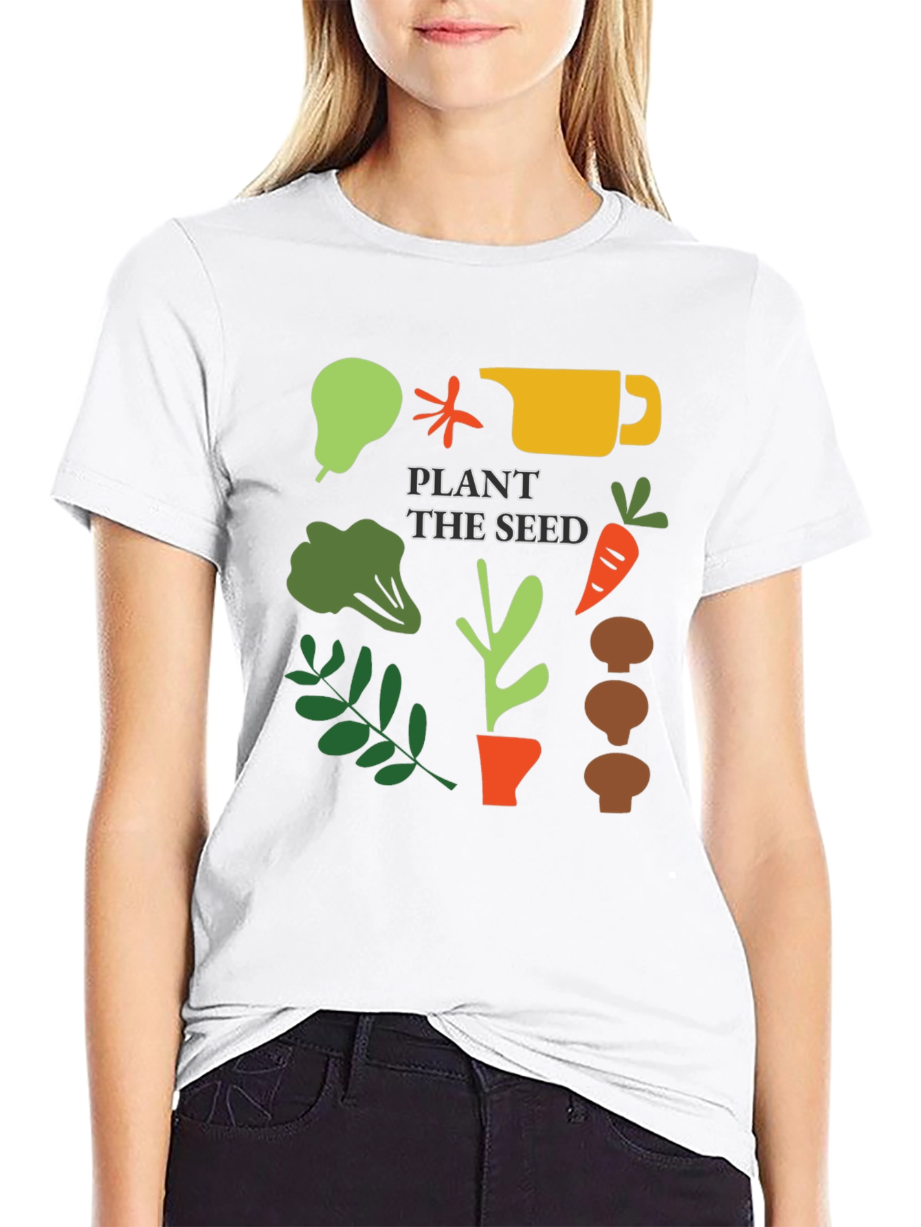 Black Plant the Seed Graphic Tee - Gardening T-Shirt view 9