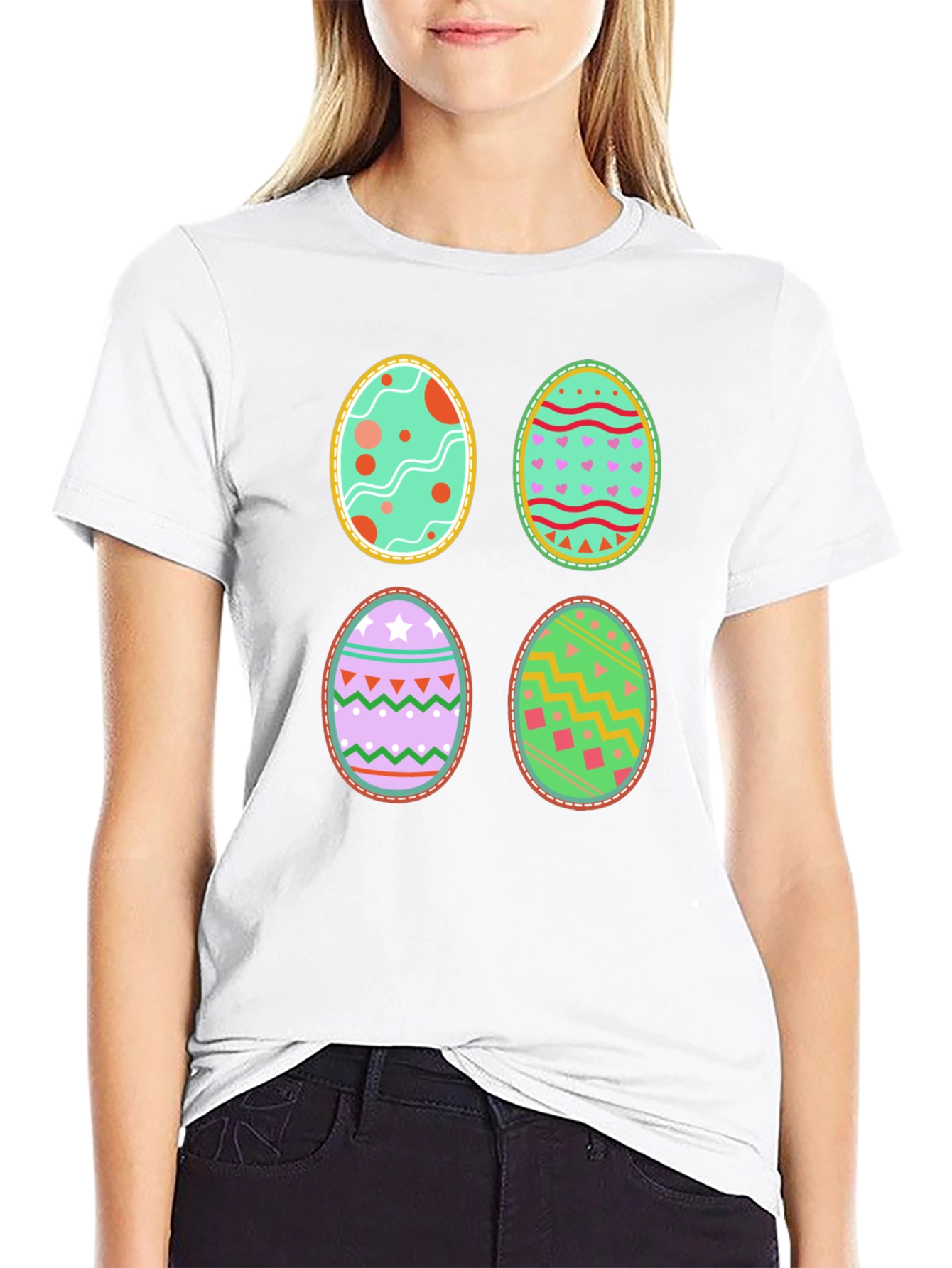 Black Easter Eggs Graphic Tee view 9