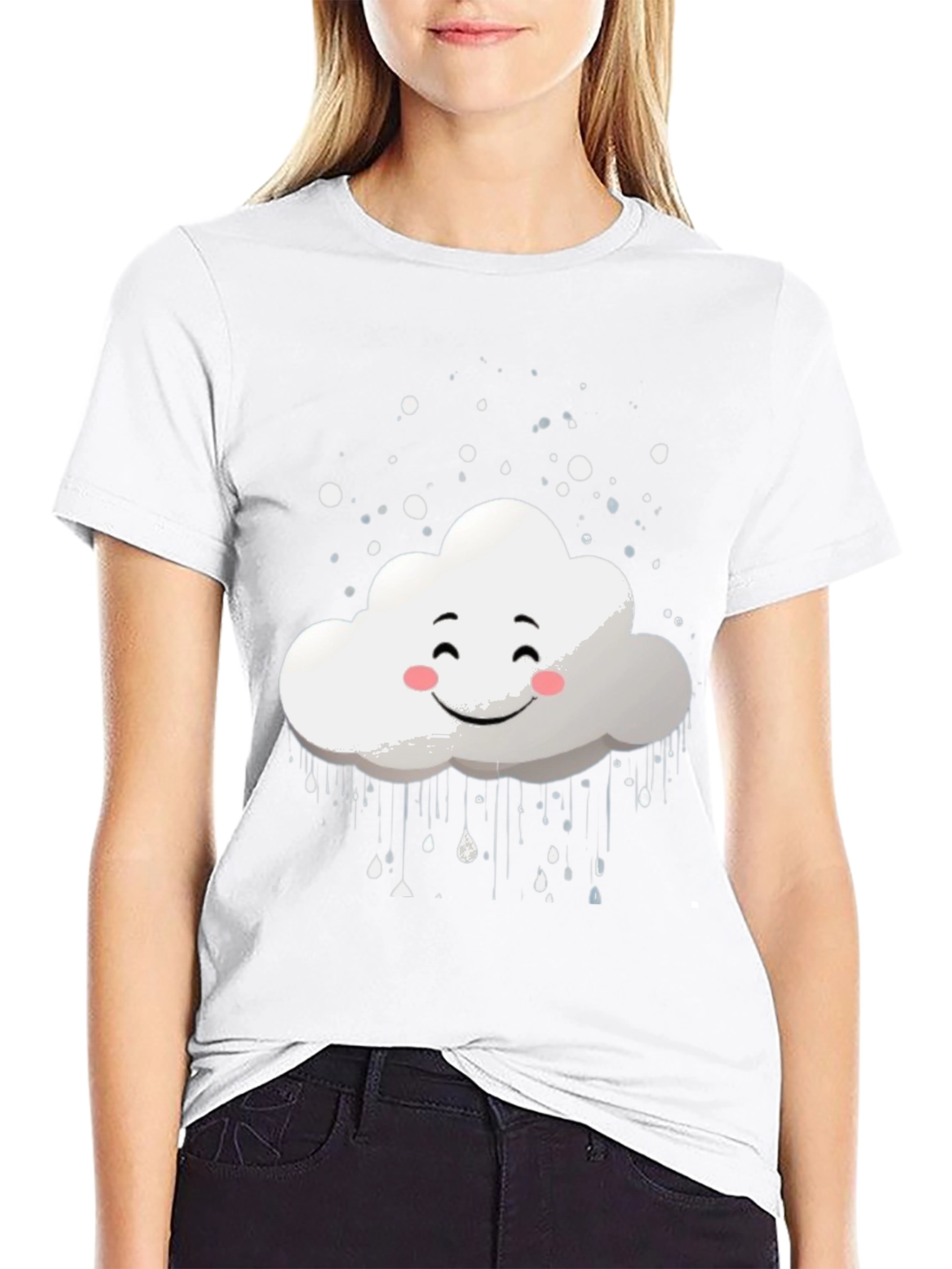Black Cloud Graphic Tee - Happy Weather T-Shirt view 9