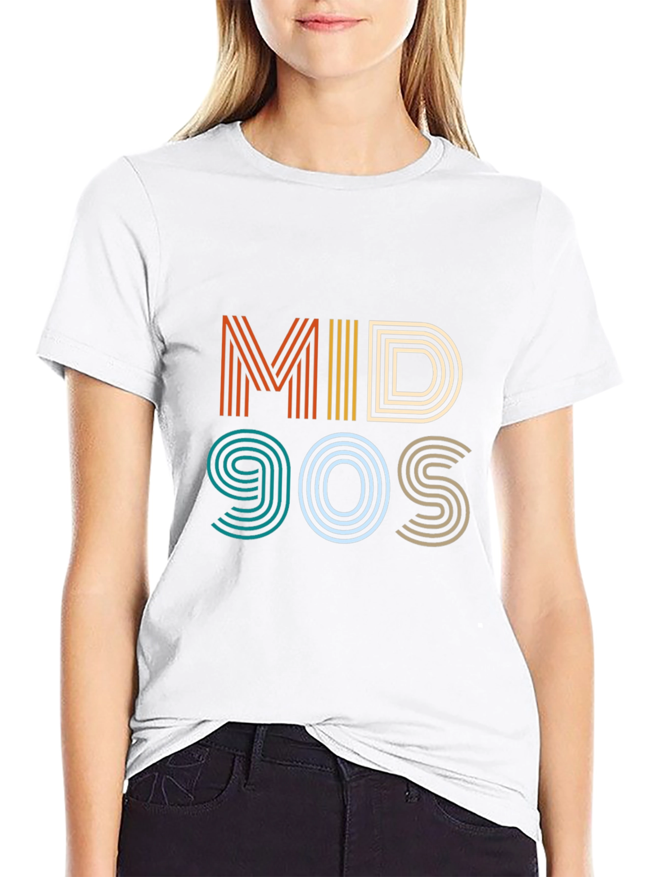 Black Retro Mid 90s Graphic Tee - Vintage Style view 9