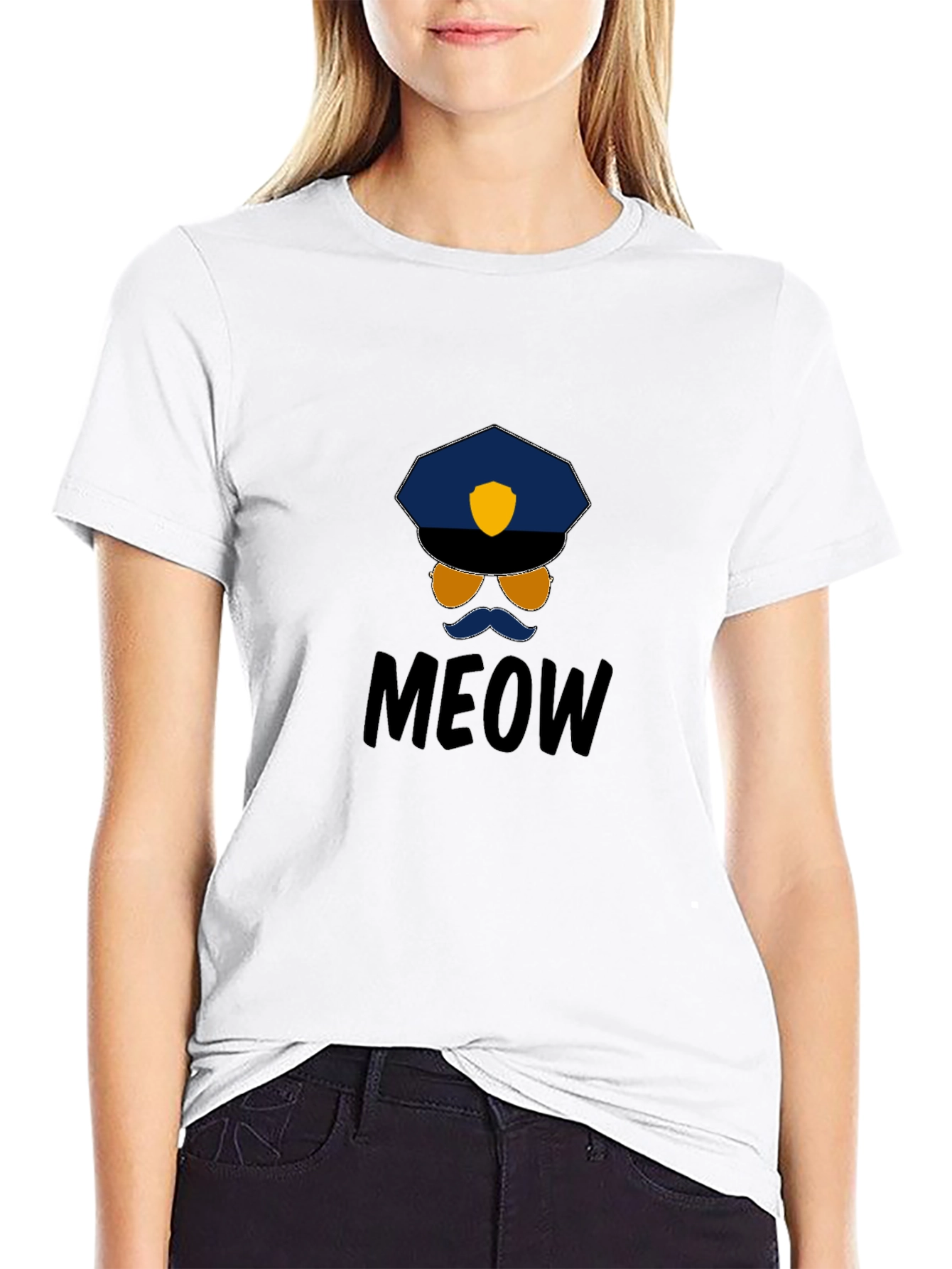 Meow Cop T-Shirt: Humorous Graphic Tee - 9