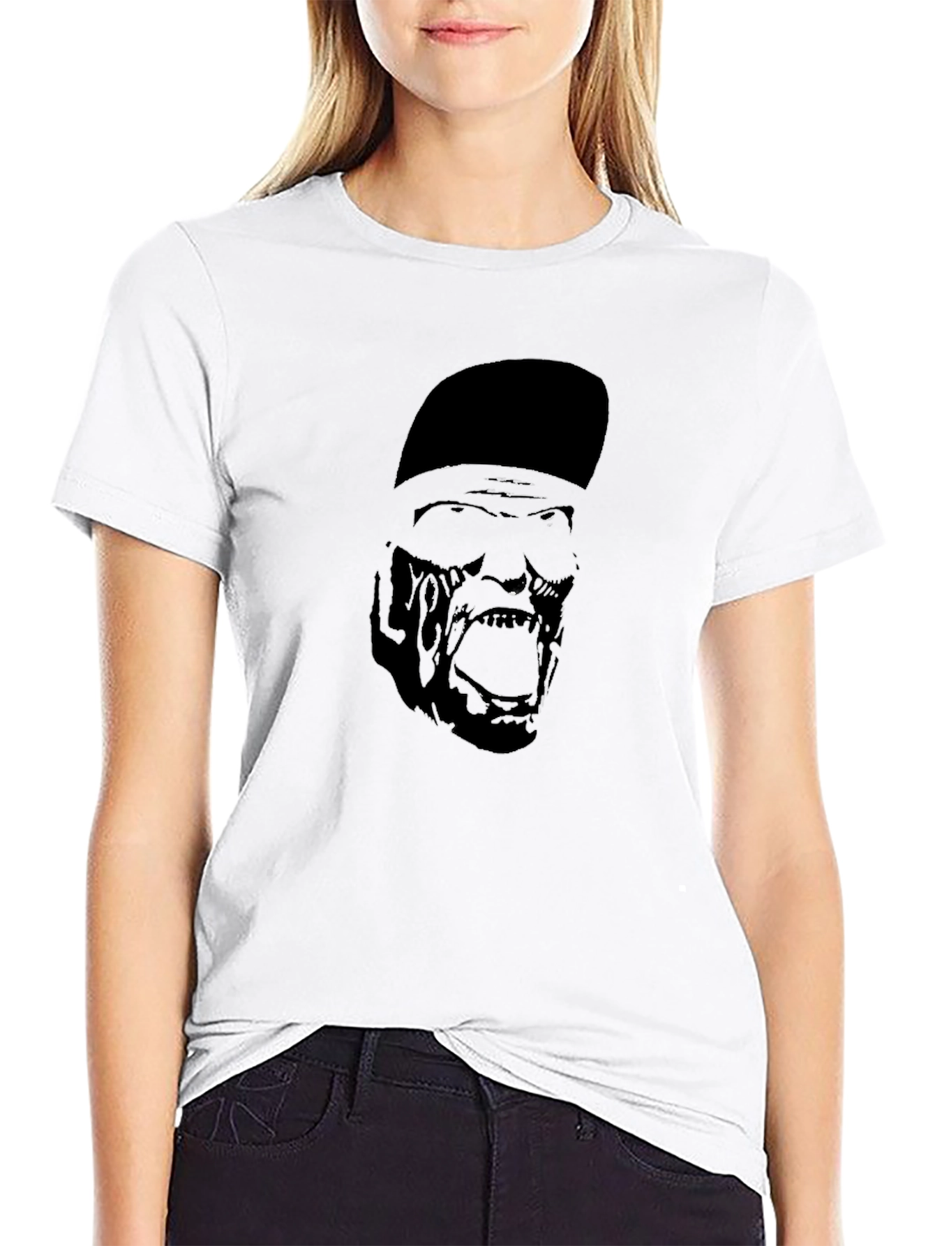 Black Graphic Print Black T-Shirt - Men's Fashion view 9