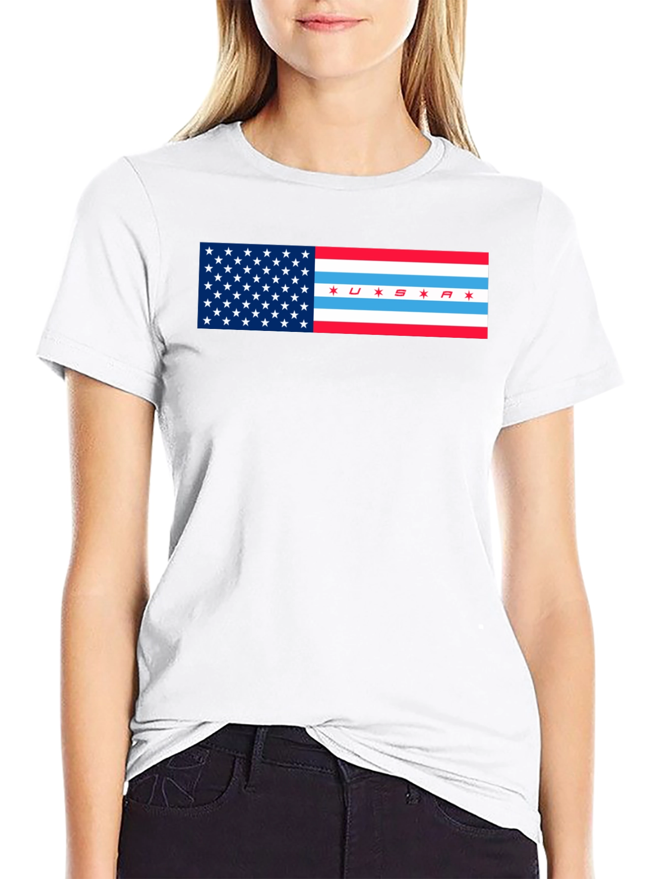 Black USSA Flag Graphic T-Shirt - Patriot Style view 9