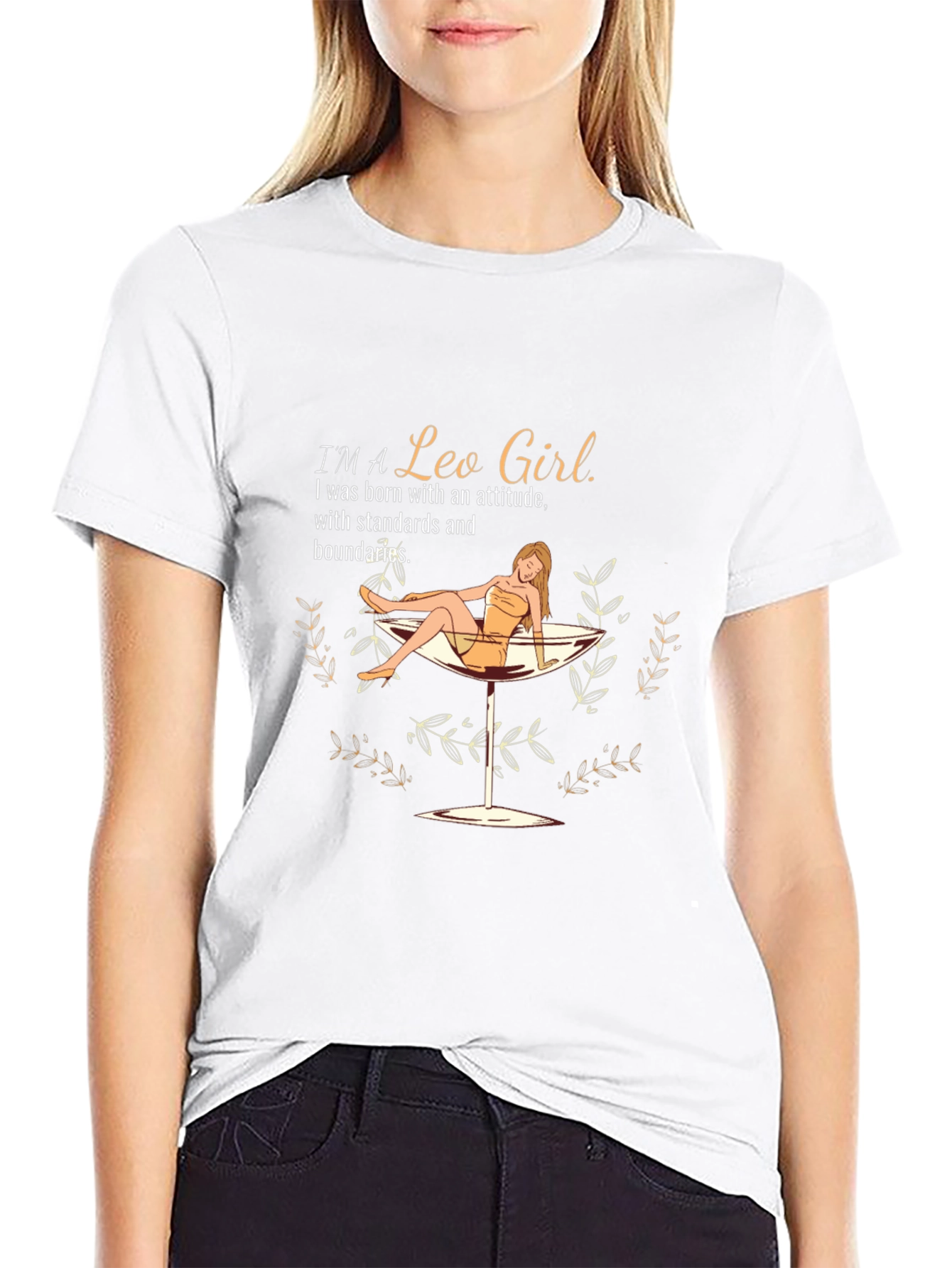 Black I'm a Leo Girl T-Shirt view 9