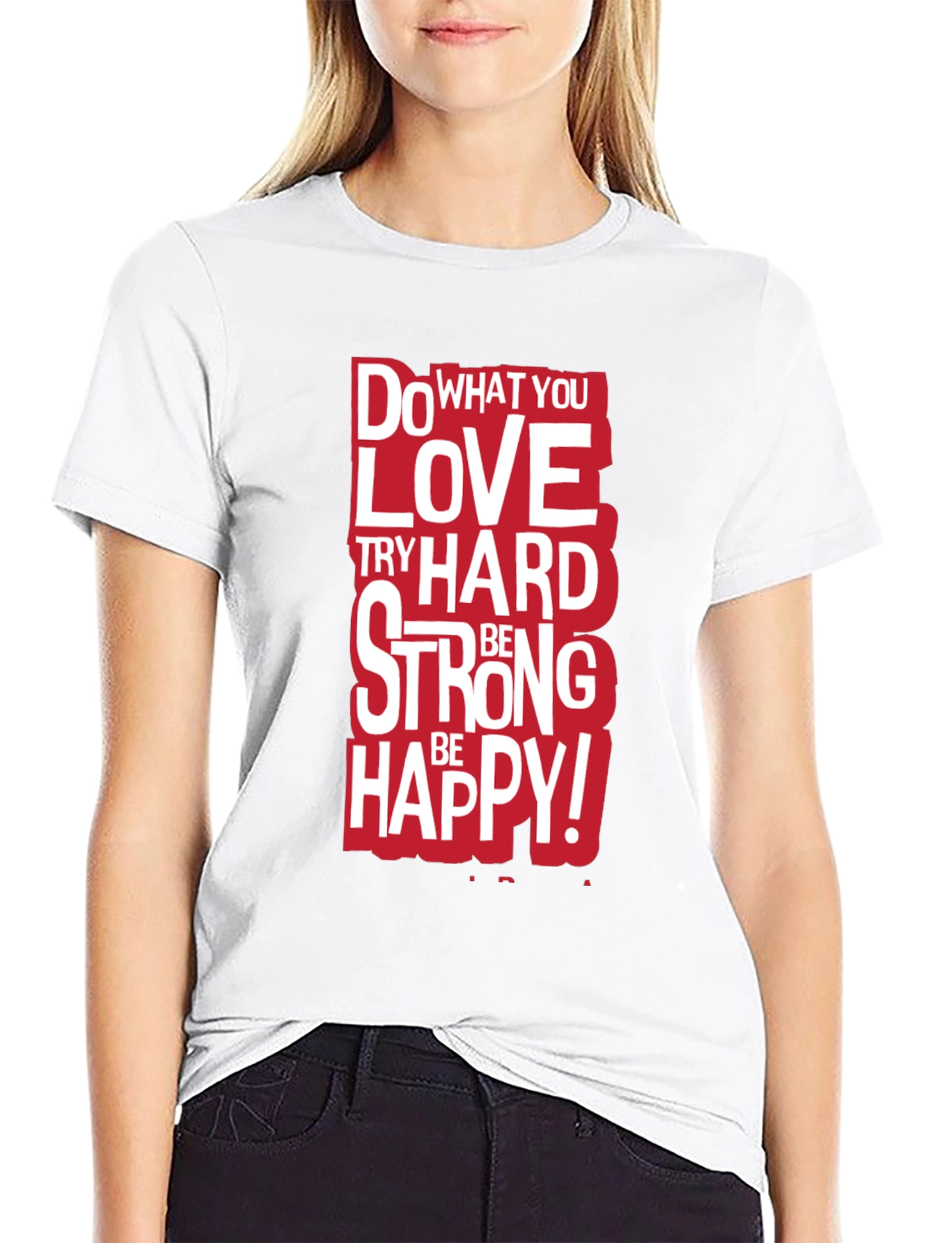 Black Motivational Graphic Tee - Do What You Love Black T-Shirt view 9