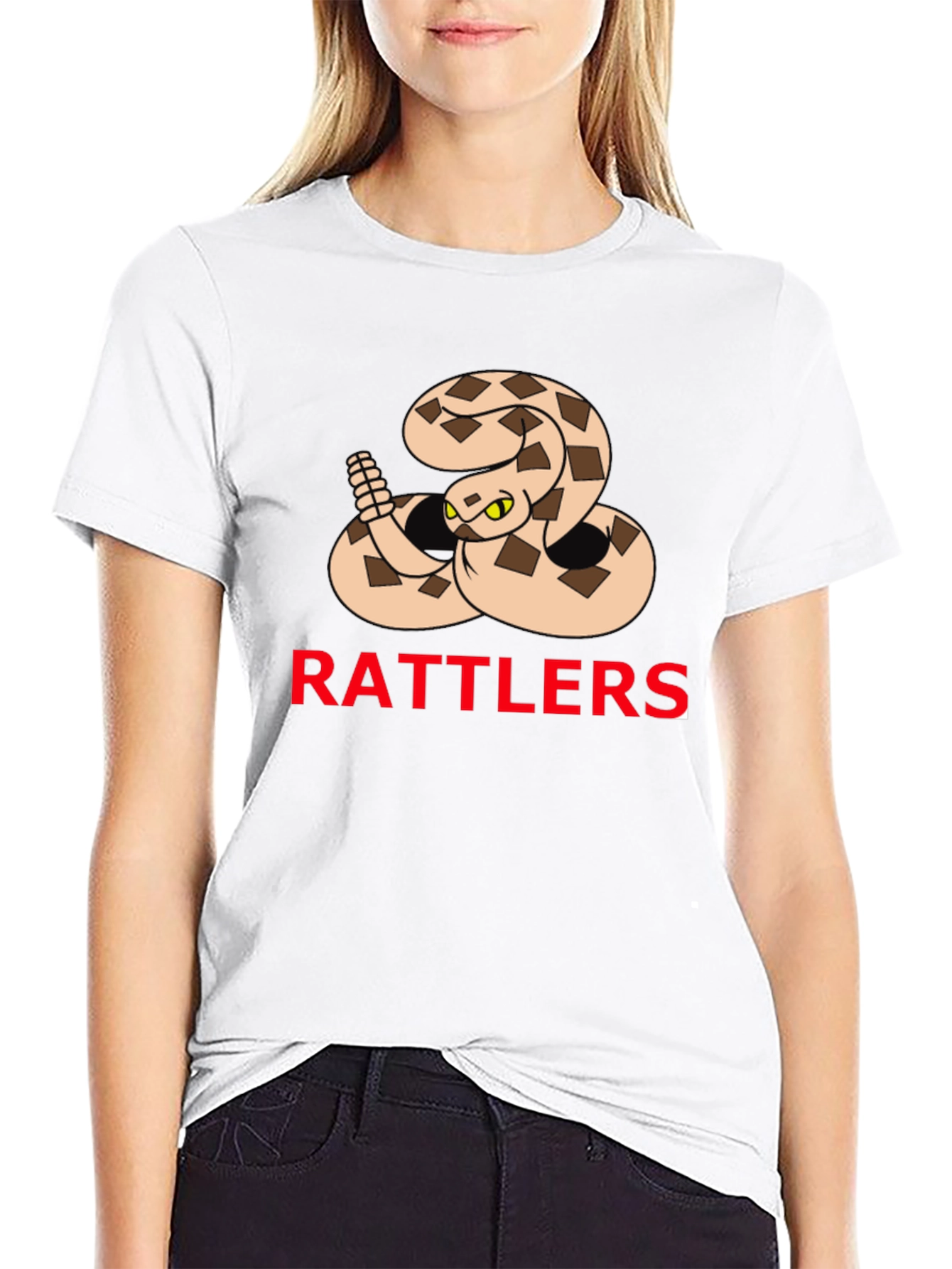 Black Rattlers Snake Graphic T-Shirt view 9