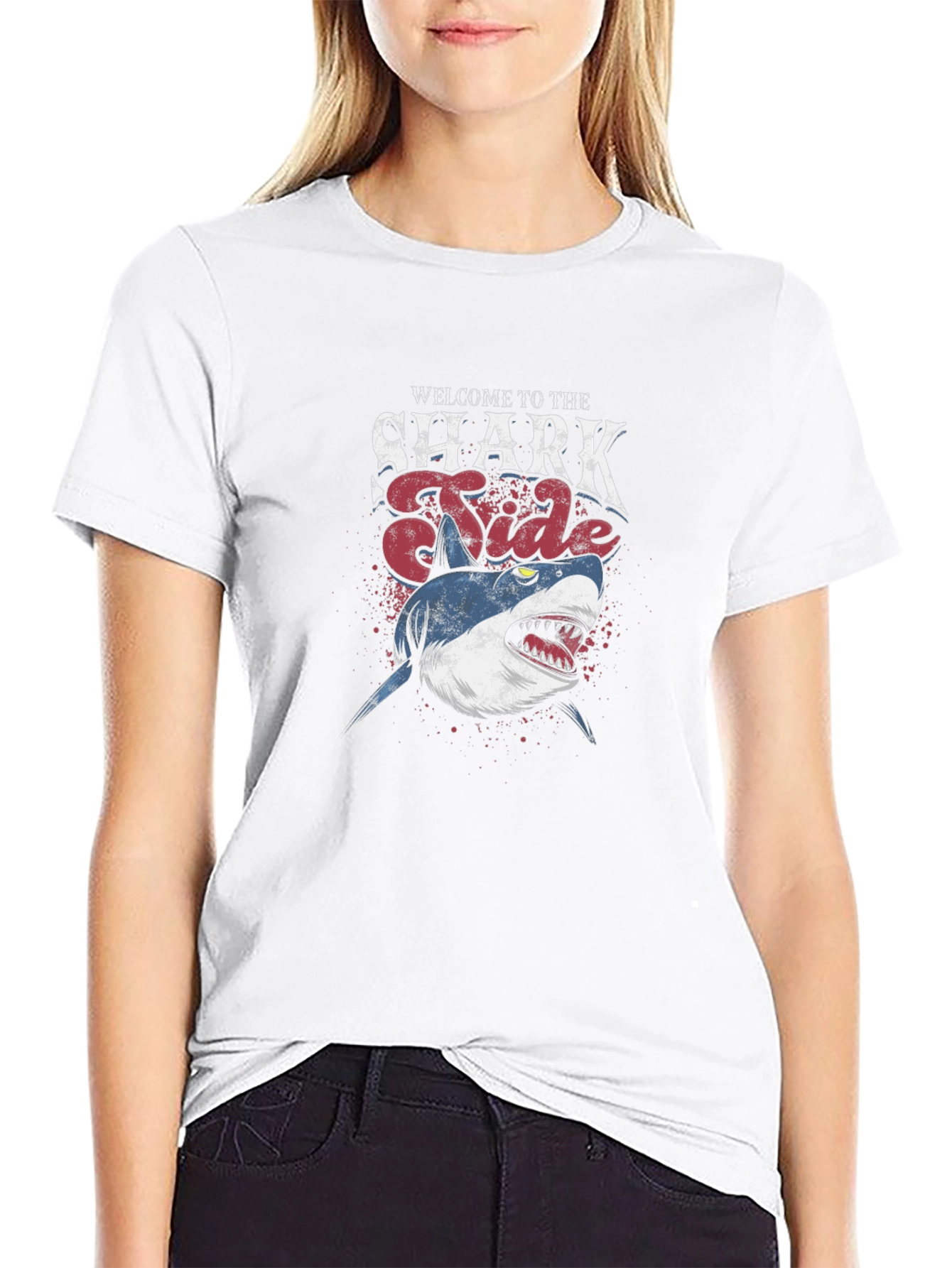 Black Shark Tide Graphic T-Shirt - Black view 9