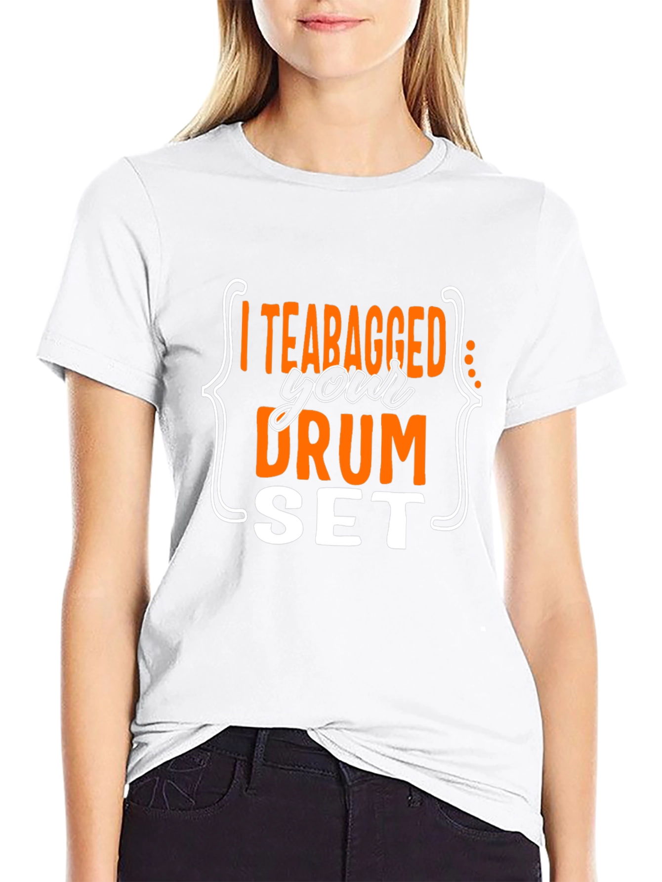 Black I Teabagged Your Drum Set T-Shirt view 9