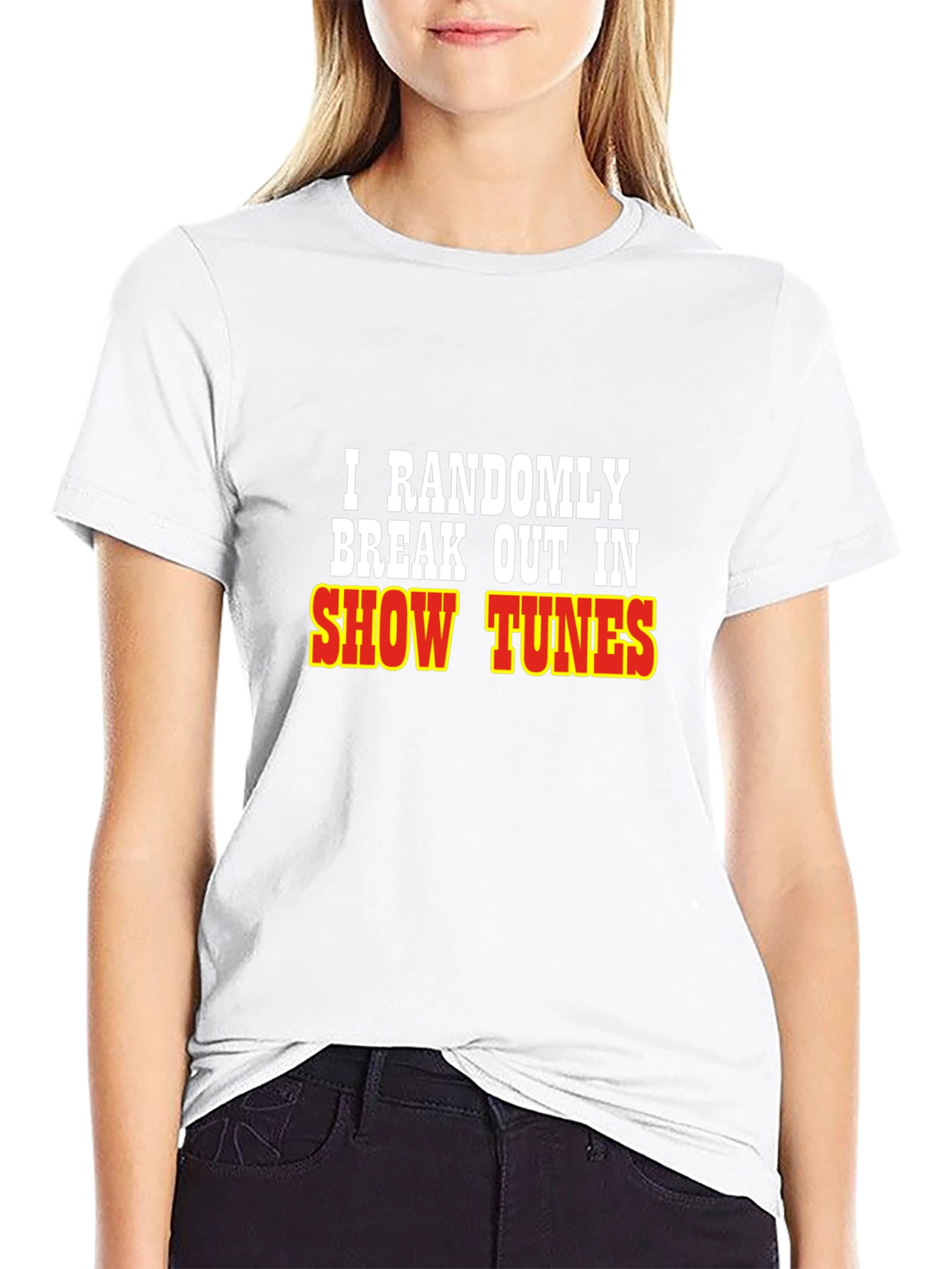 Black Show Tunes Black T-Shirt: Randomly Break Out! view 9