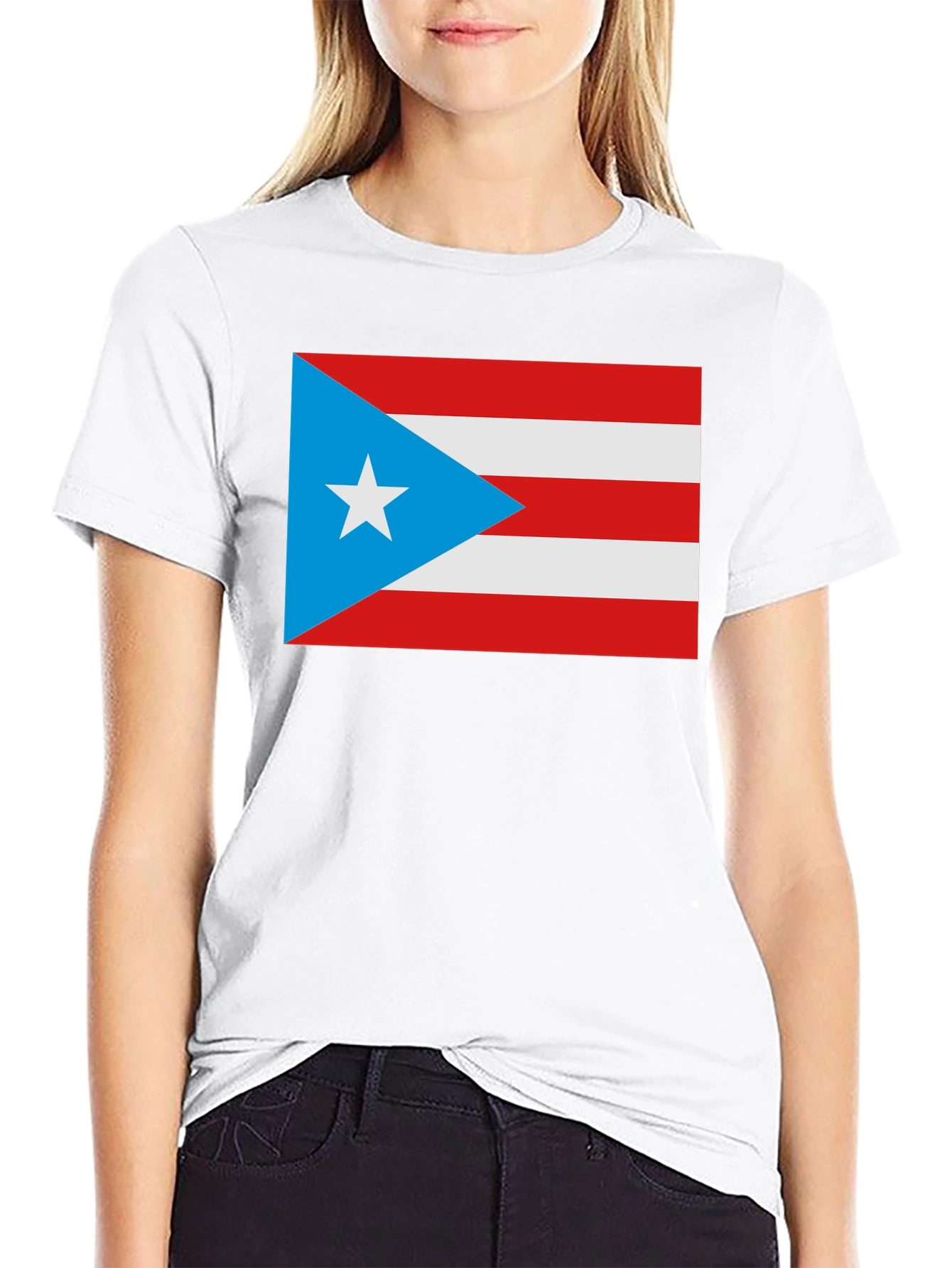 Black Puerto Rico Flag Graphic T-Shirt view 9